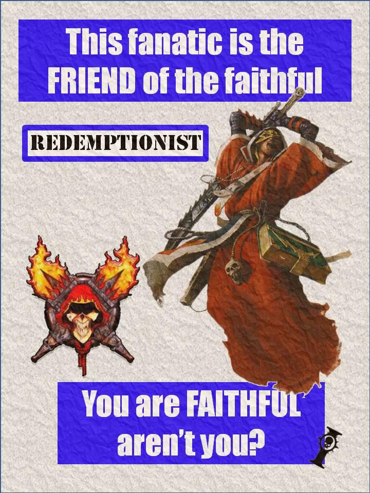 Friend, Humor, Poster, Propaganda, Redemptionists, Warhammer 40,000