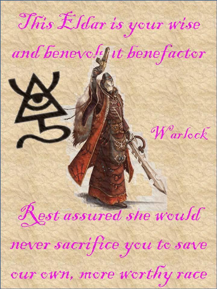 Eldar, Friend, Humor, Poster, Propaganda, Warhammer 40,000