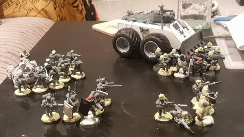 Group Shot - Clockwise from left: PDF Veterans, Arbites Patrol Team, Command Squad, Scions