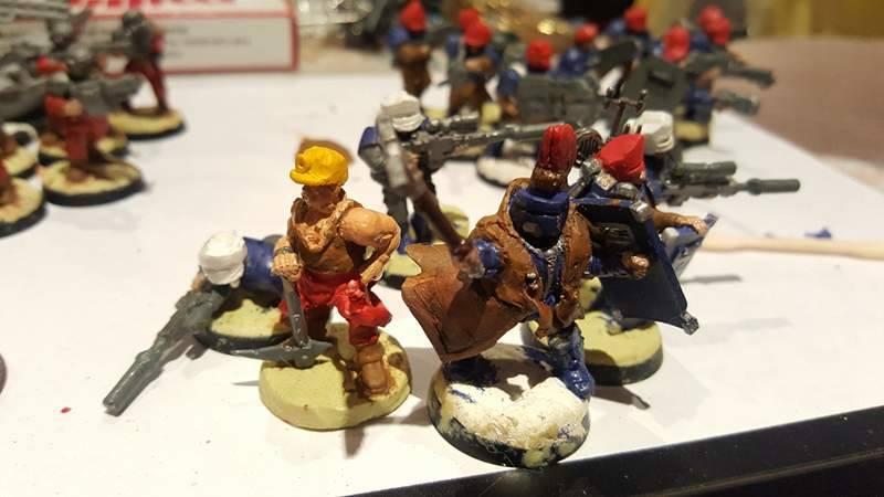 Command Squad Base Coated - Not sure I like bright white for the Mortiurge Triad, though