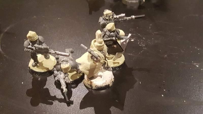 Command Squad - Arbites Magistrate, accompanied by Mortiurge Sniper Triad