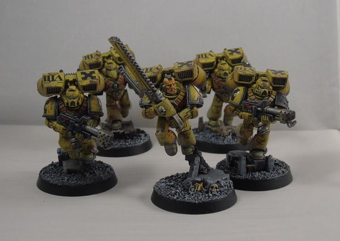 Assault Marines, Imperial Fists, Space Marines, Urban, Weathered, Yellow