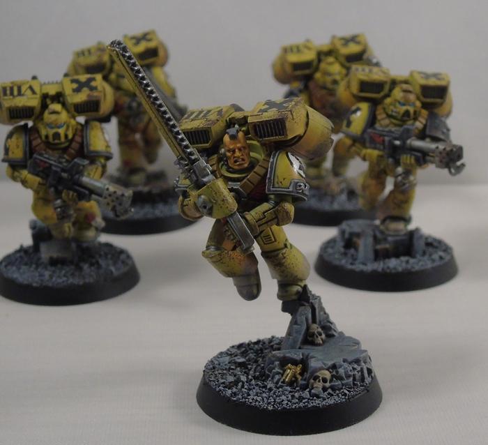 Assault Marines, Imperial Fists, Space Marines, Urban, Weathered, Yellow