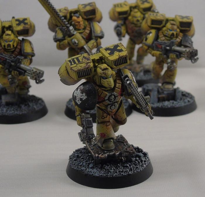 Assault Marines, Imperial Fists, Space Marines, Urban, Weathered, Yellow