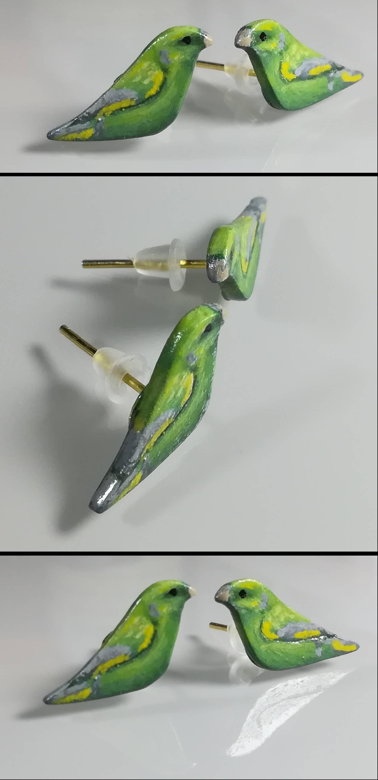 Greenfinch earrings for Mother's day