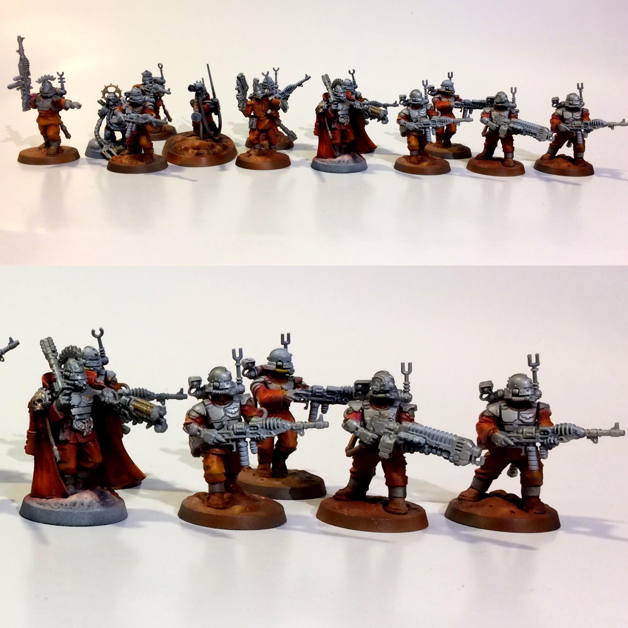 Adeptus Mechanicus, Airbrushed, Astra Militarum, Inquisitarii, Inquisition, Skitarii, Vanguard, Warhammer 40,000
