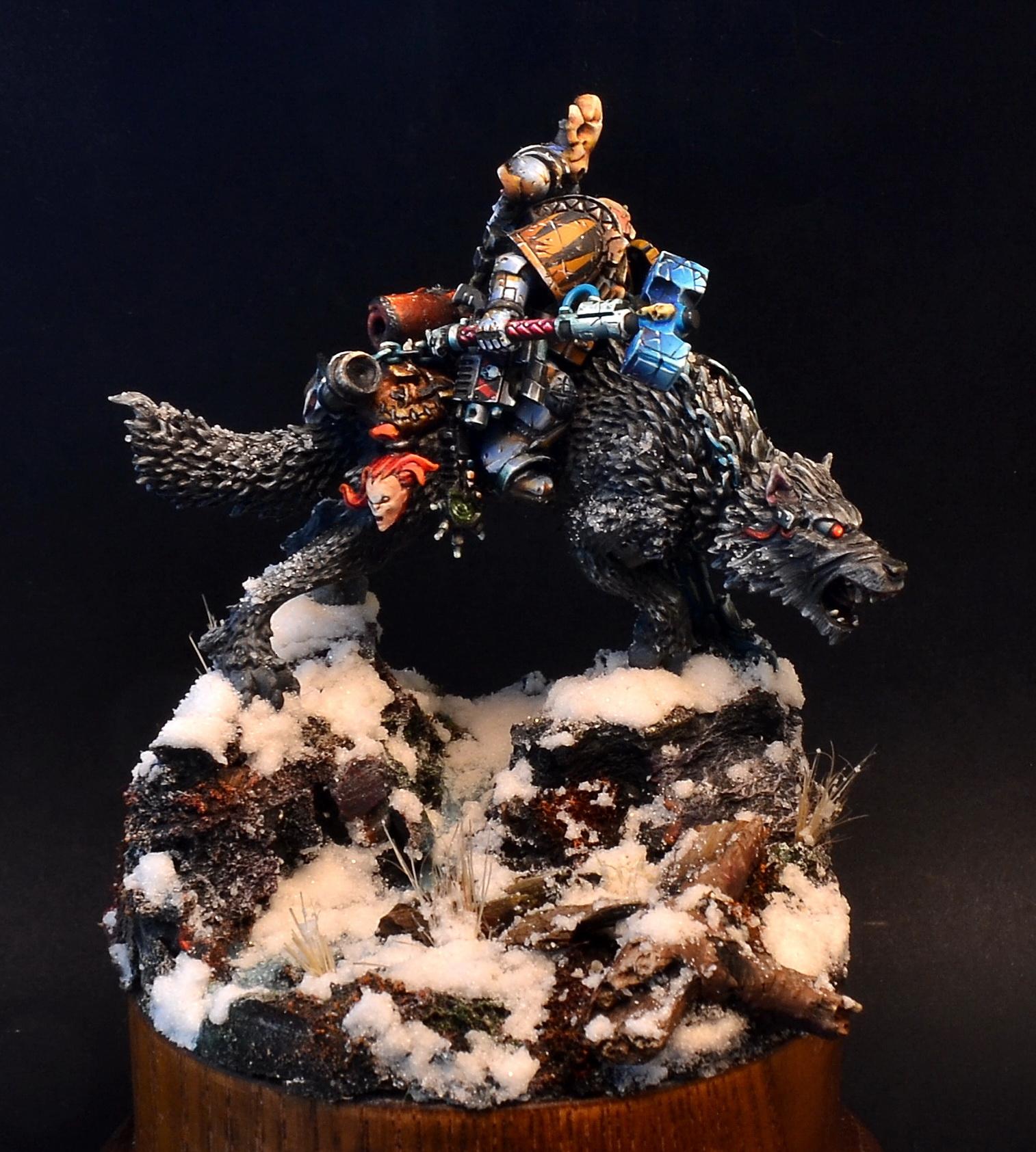 Rider, Snow, Space Marines, Space Wolves, Warhammer 40,000, Warhammer Fantasy, Wolf, Wolf Ride