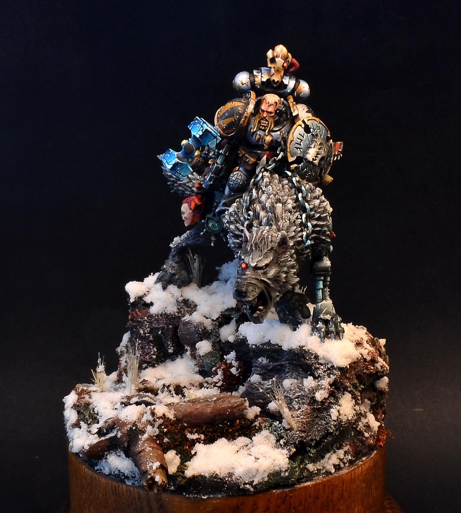 Rider, Snow, Space Marines, Space Wolves, Warhammer 40,000, Warhammer Fantasy, Wolf, Wolf Ride
