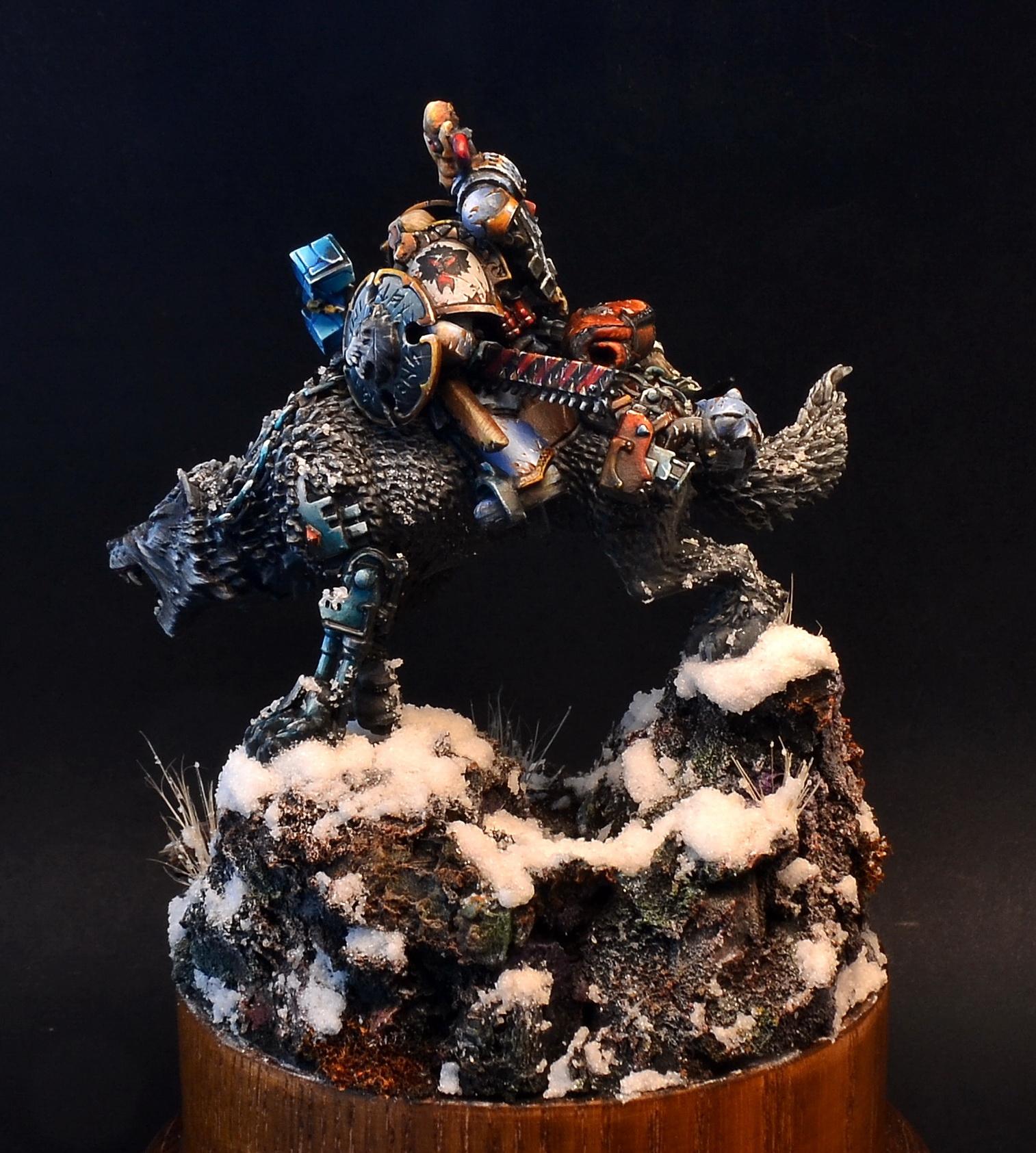 Rider, Snow, Space Marines, Space Wolves, Warhammer 40,000, Warhammer Fantasy, Wolf, Wolf Ride