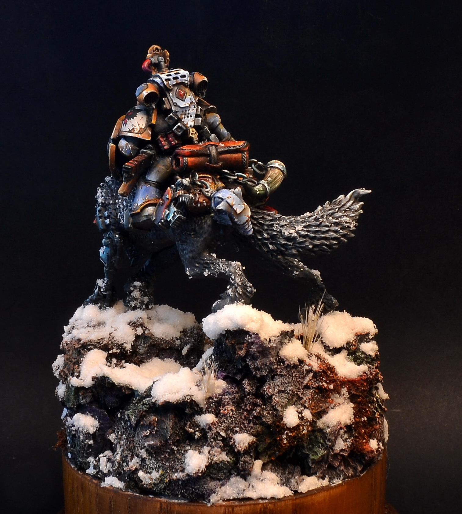 Rider, Snow, Space Marines, Space Wolves, Warhammer 40,000, Warhammer Fantasy, Wolf, Wolf Ride