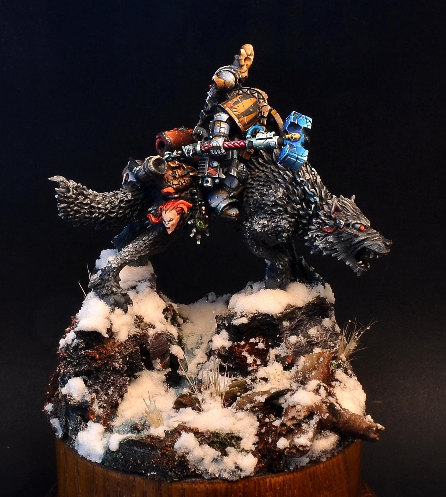 Rider, Snow, Space Marines, Space Wolves, Warhammer 40,000, Warhammer Fantasy, Wolf, Wolf Ride