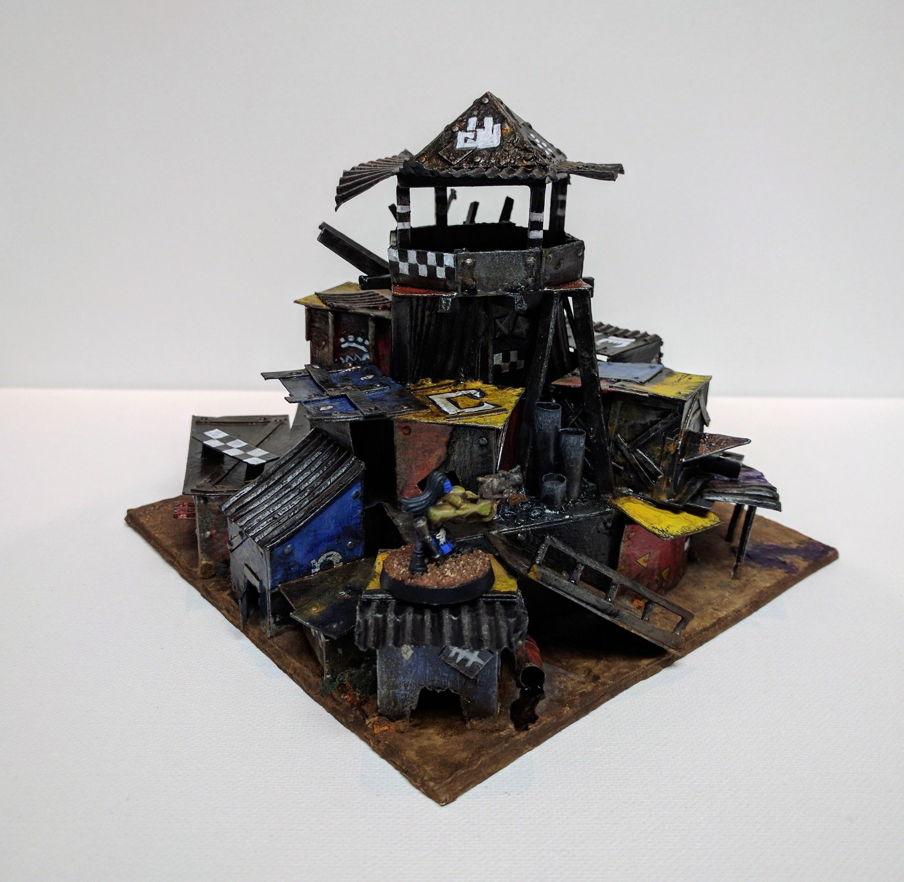 Gretchen, Gretchin, Grots, Orks, Ramshackle, Scratch Build, Shanty Town, Terrain