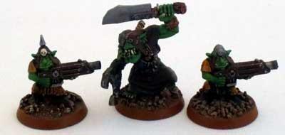 Captain Brown, Gretchin, Grots And Minder, Orks, Waaagh