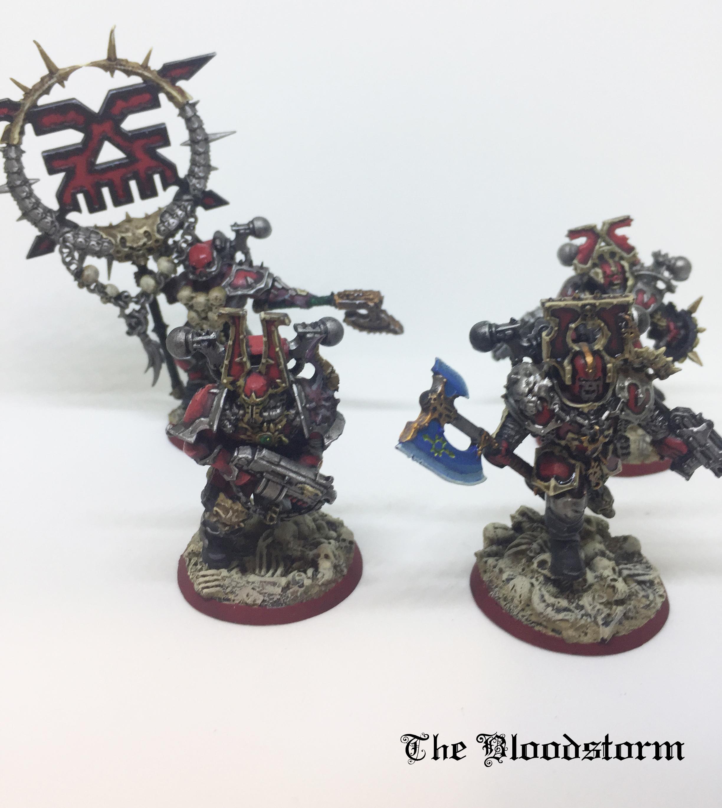 Berserkers, Chaos Space Marines, Chosen, Daemonkin, Khorne, Power Weapon, Warhammer 40,000