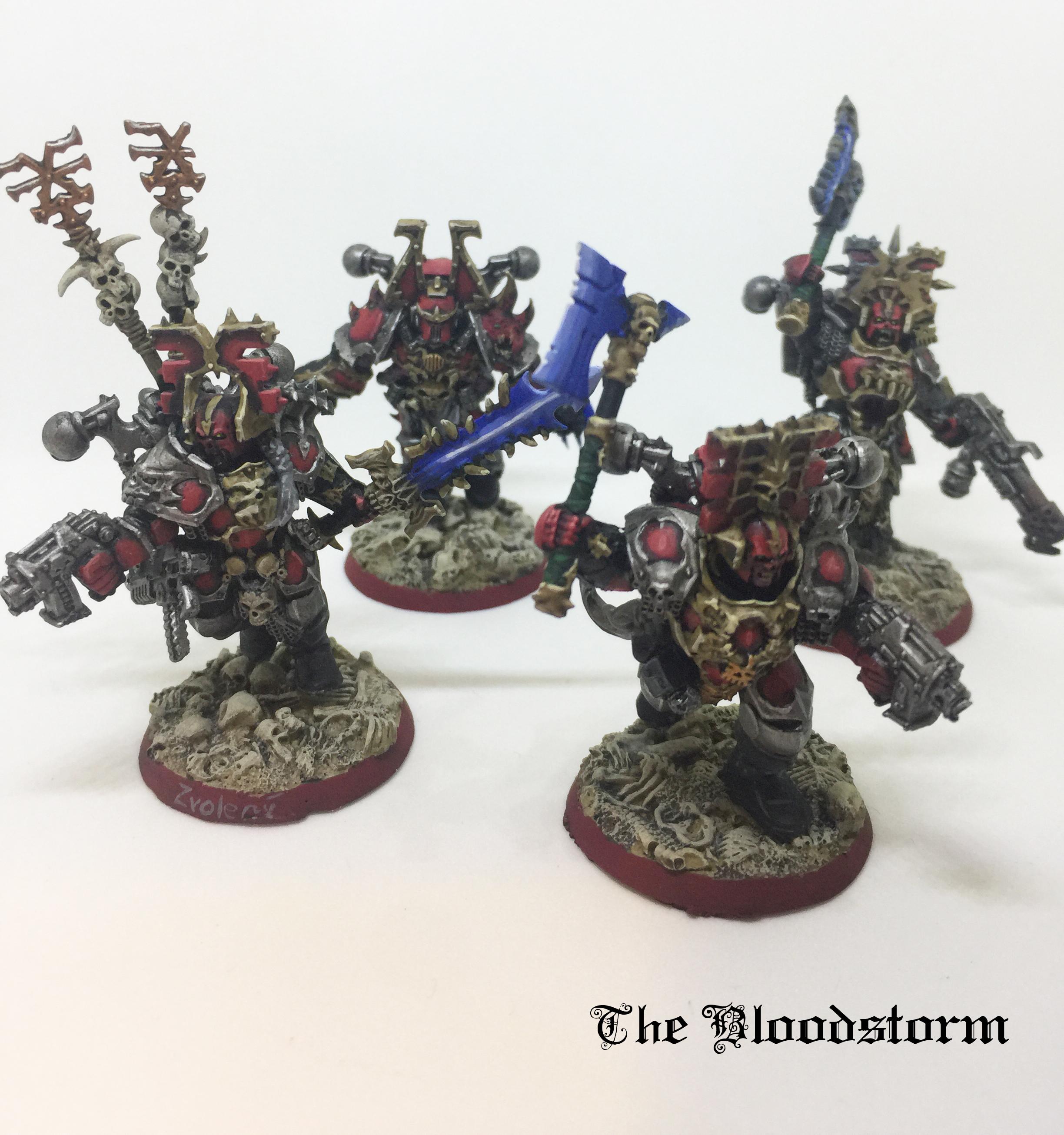 Berserkers, Chaos Space Marines, Chosen, Daemonkin, Khorne, Power Weapon, Warhammer 40,000