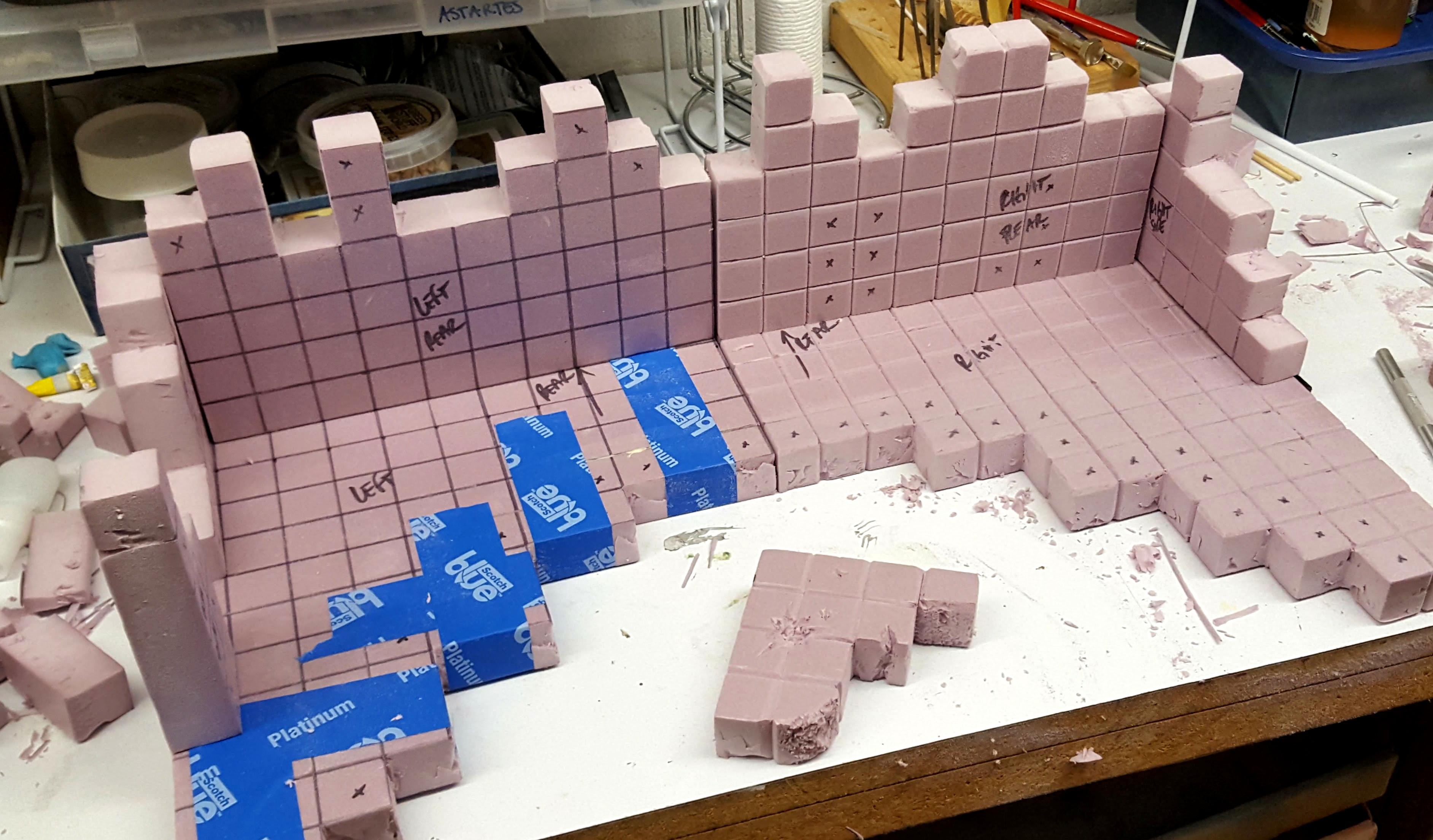 The rough shape of the finished piece