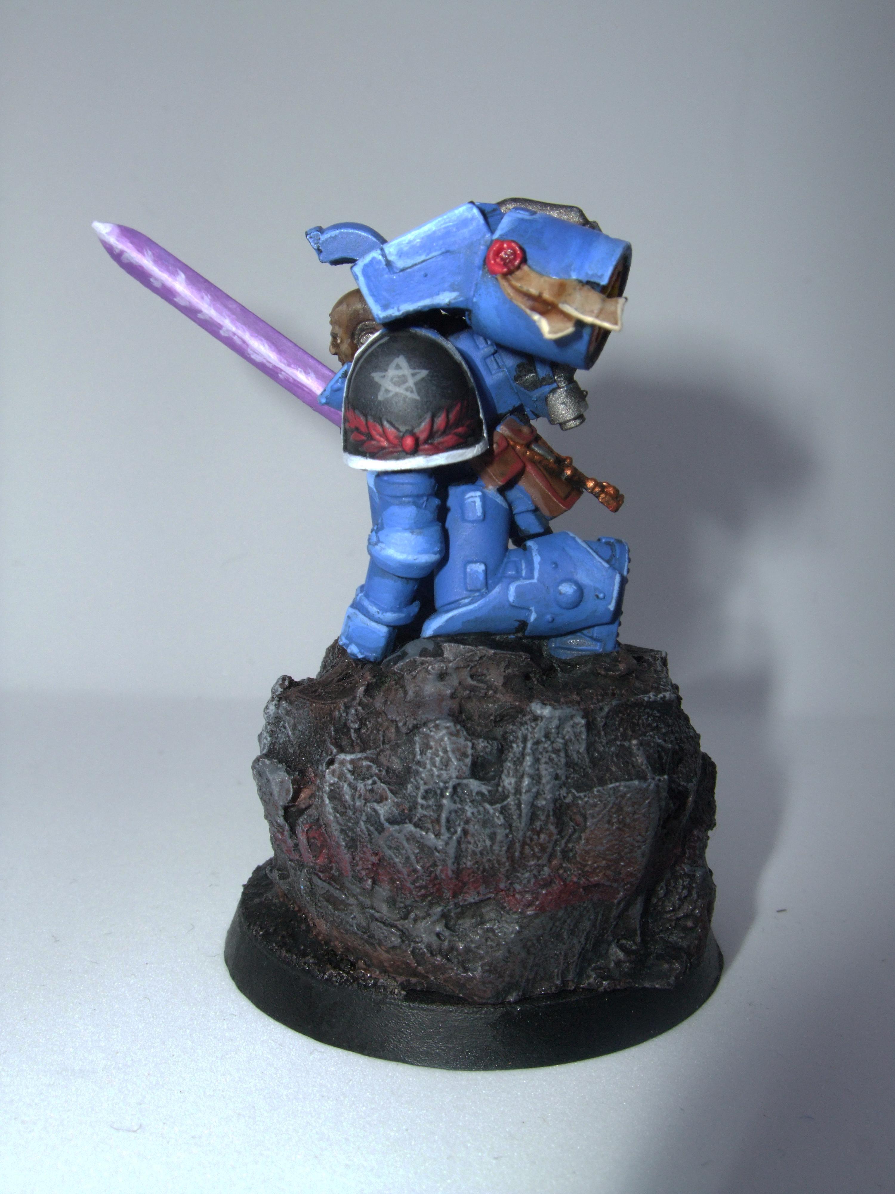 Force Sword, Jump Pack, Librarian, Space Marines, Warhammer 40,000, Wet Blending