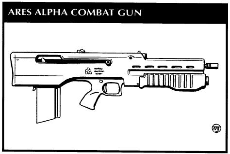 Ares Alpha, Assault Rifle, Shadowrun