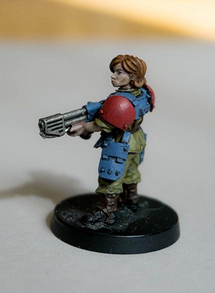 female veteran w flamer