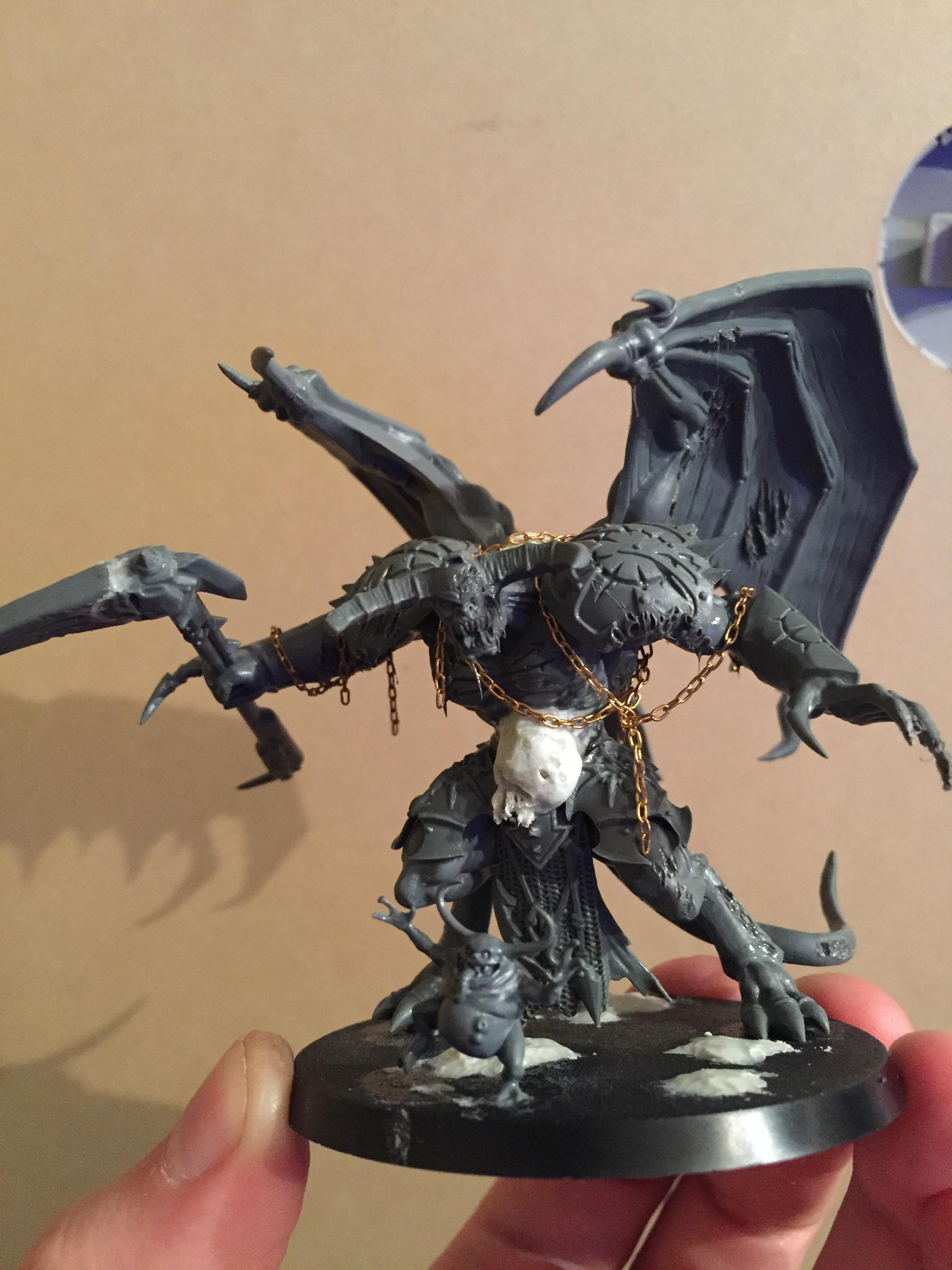 Daemon prince of Nurgle, getting the paint treatment in the near future, hopefully
