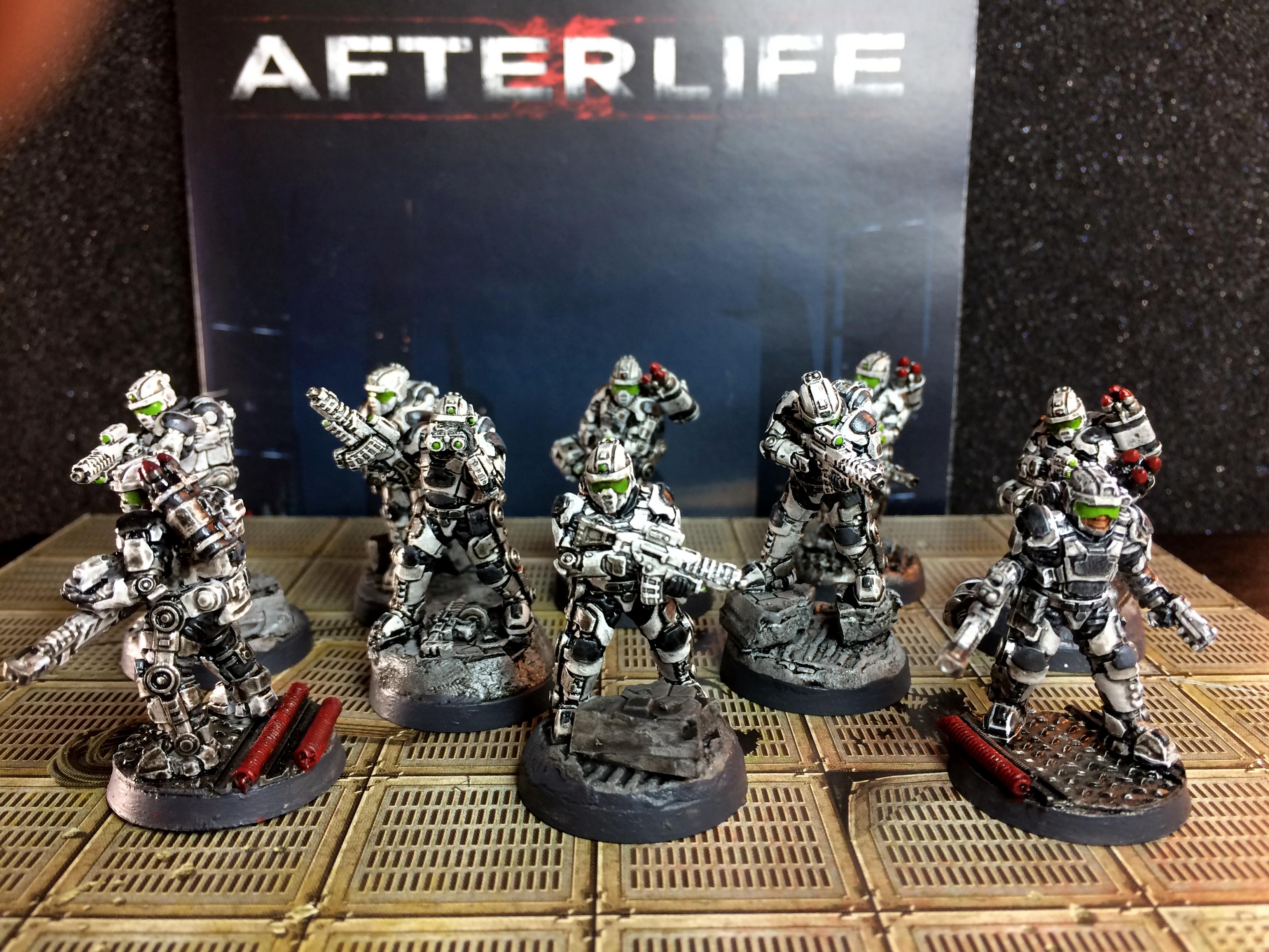 Afterlife, Anvil Industry, Tracer Exo-mechs, Unity Council