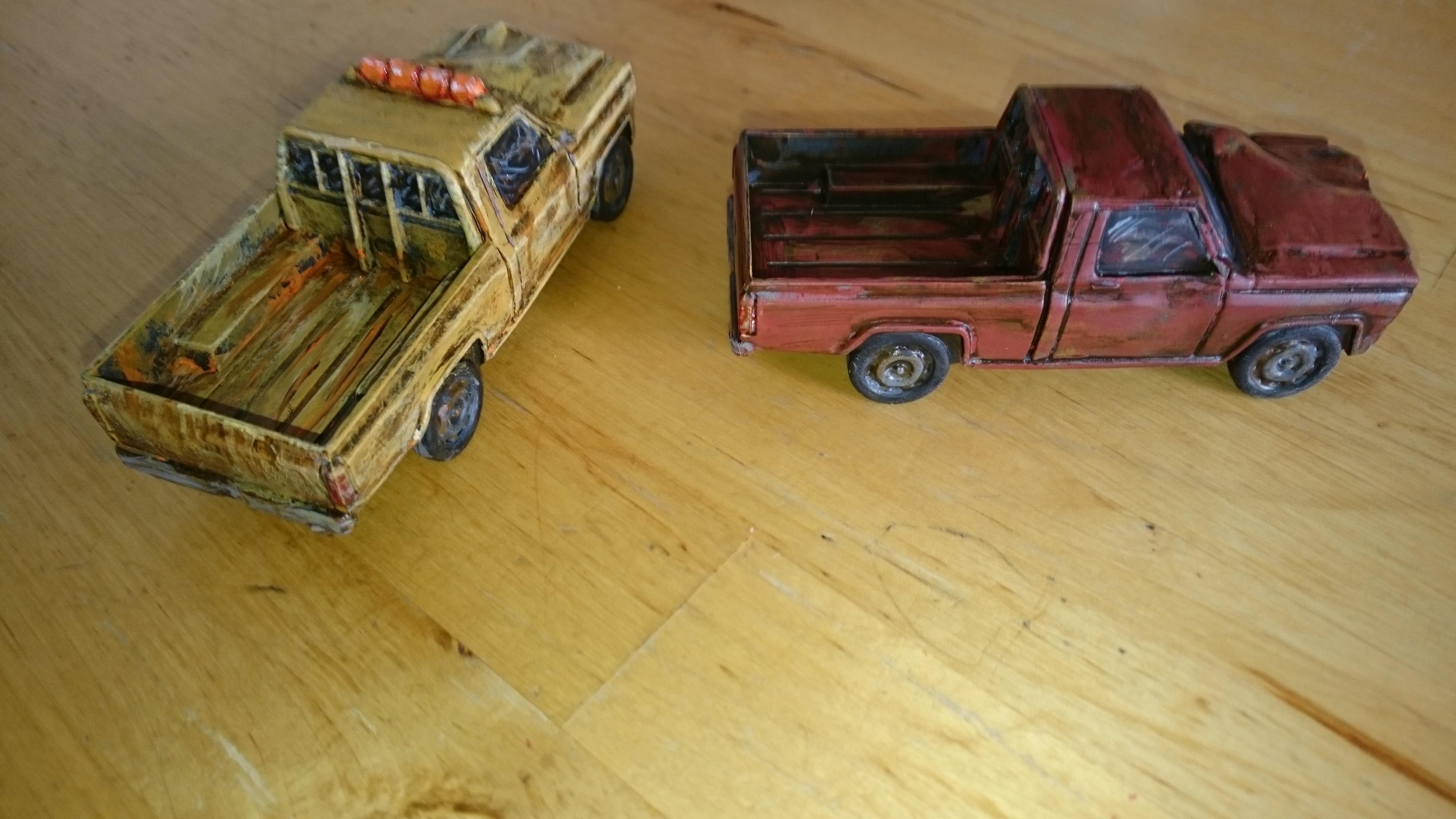 Terrain, Pickups, back and side