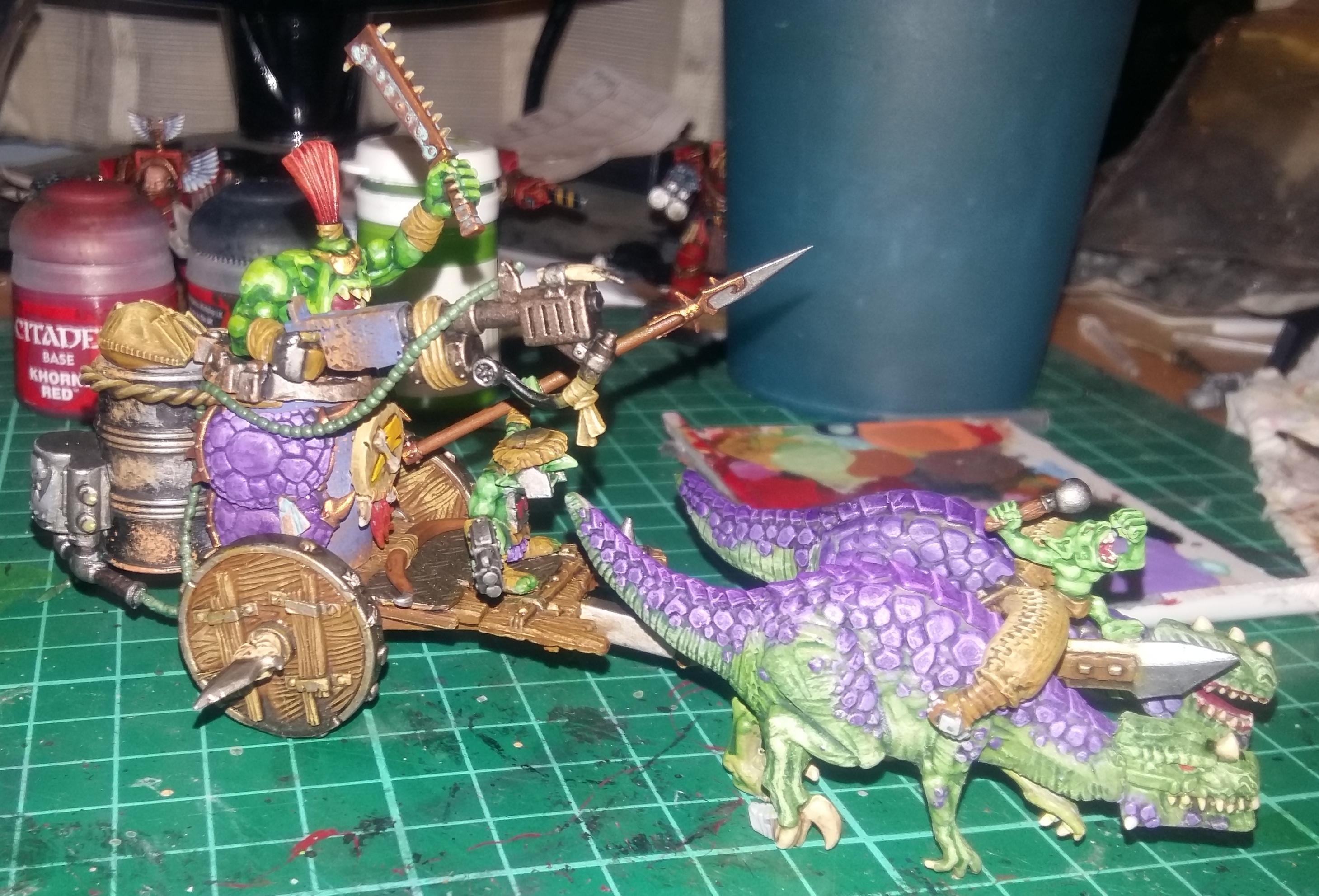 Chariot, Flamer, Orks, Snakebite