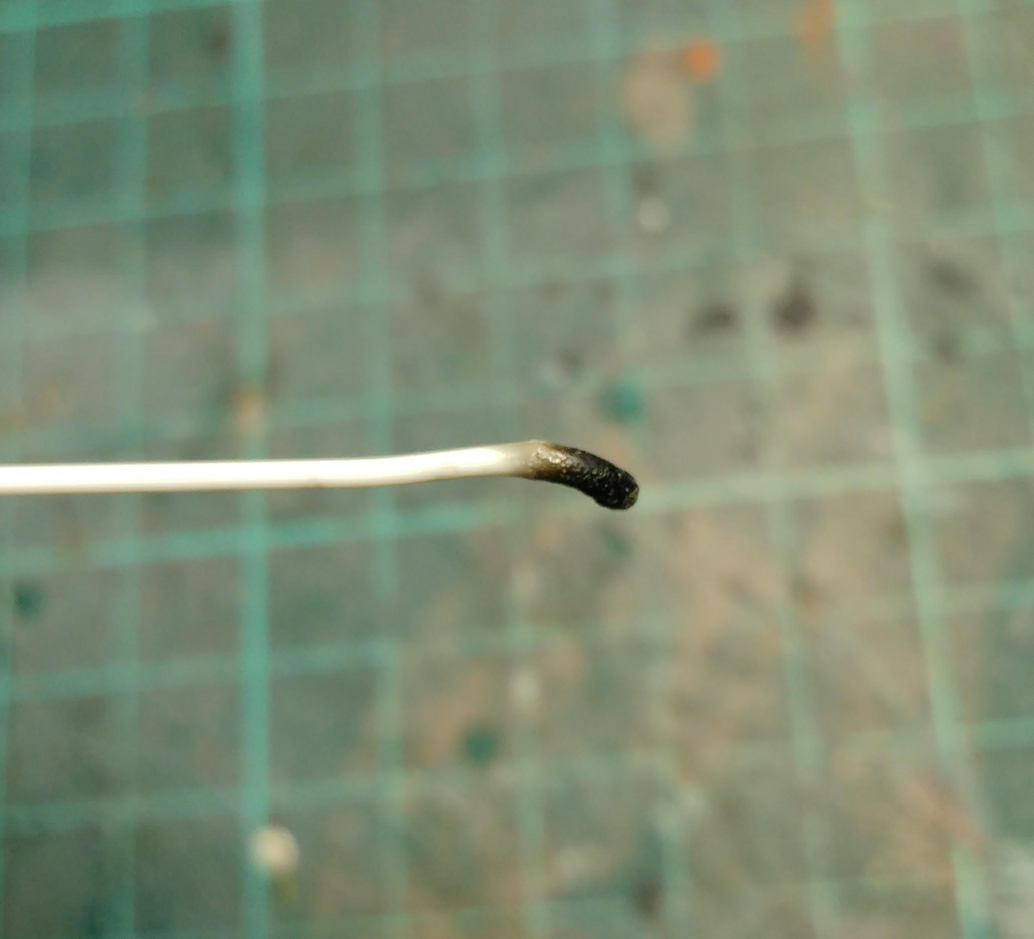 2 - melt the end of the rod/sprue