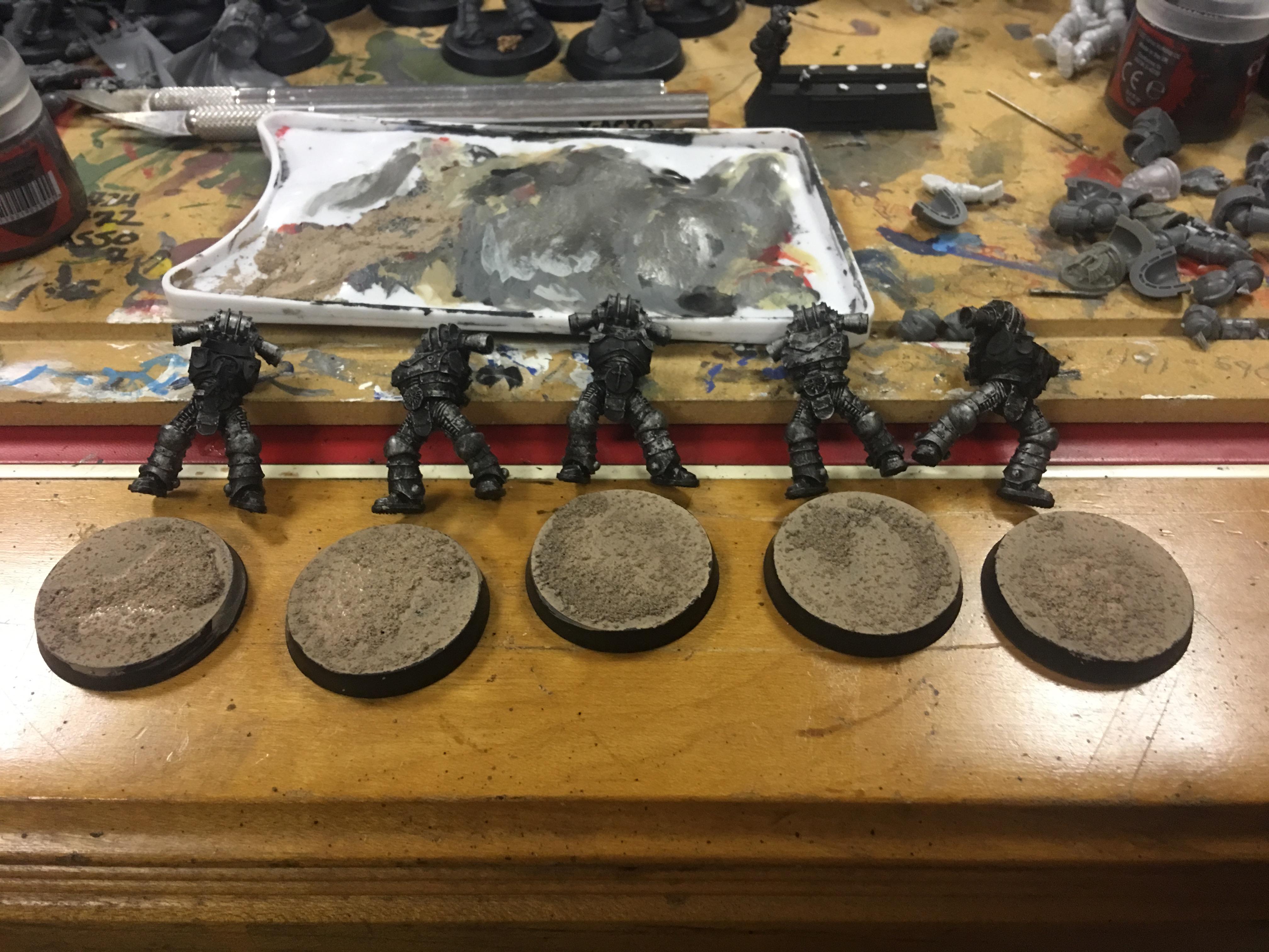 initial metal dry brush