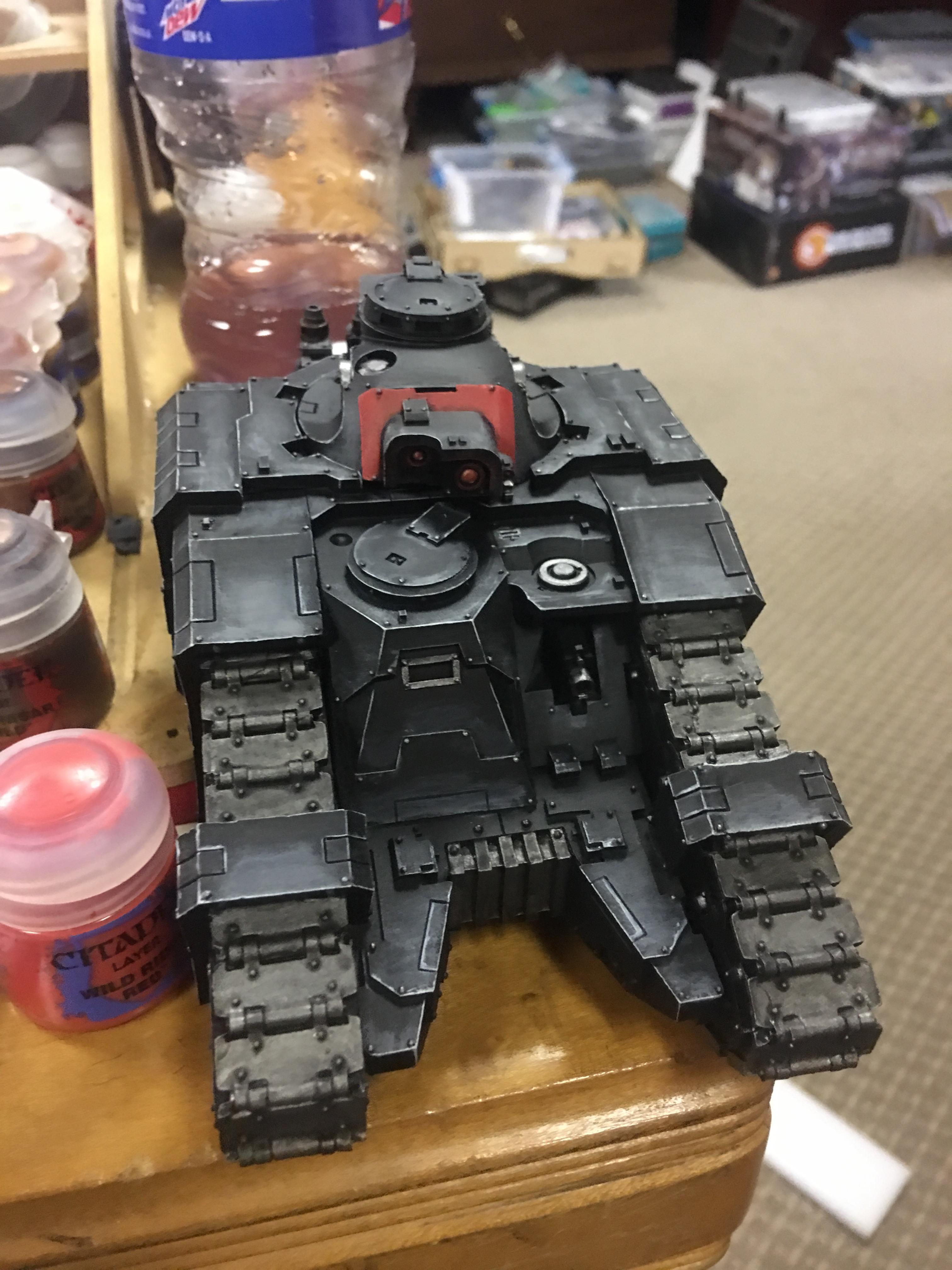 Red Turret plate and finished black armor highlighting
