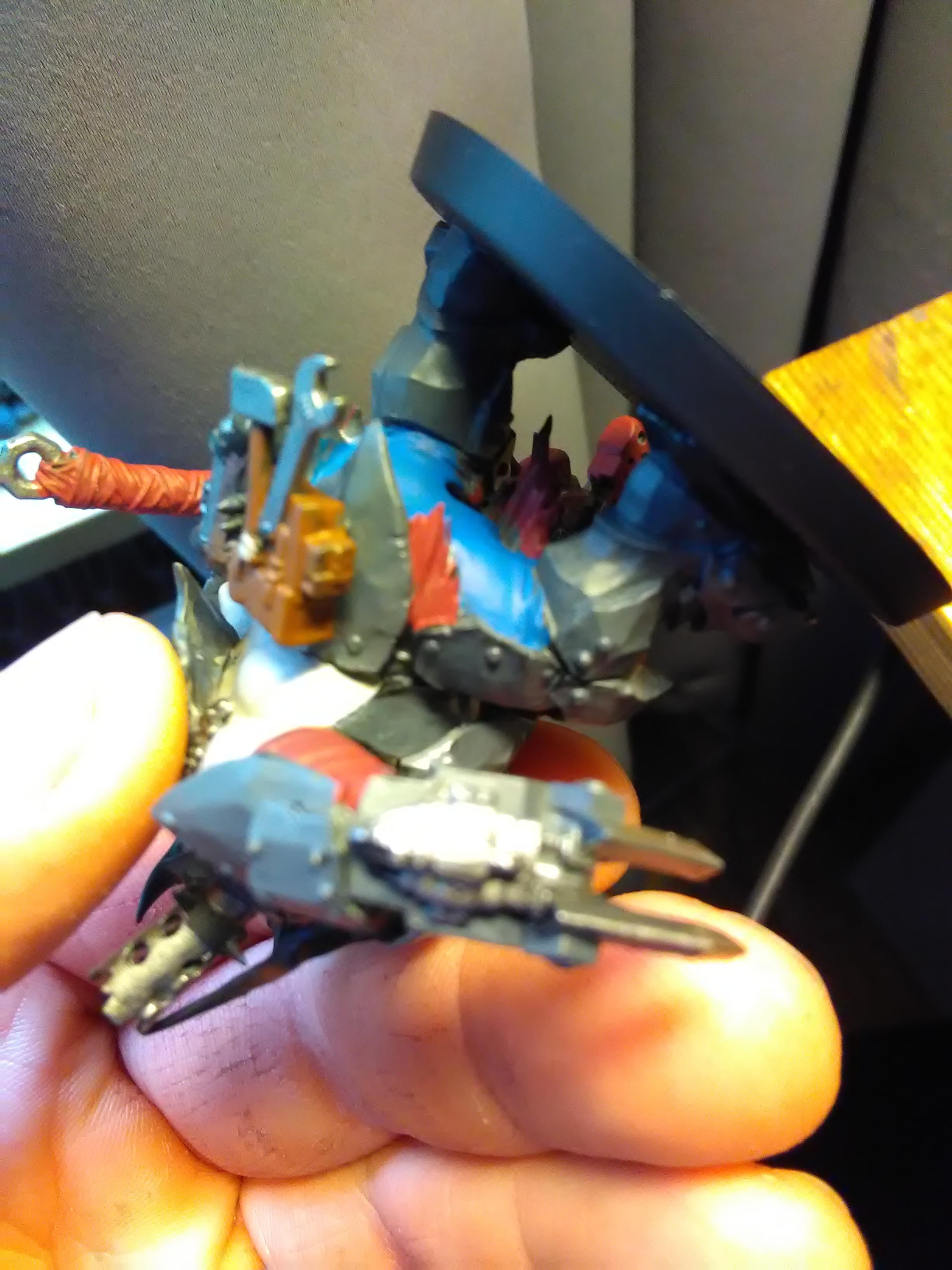 Orks, wip warboss lucky trousers
