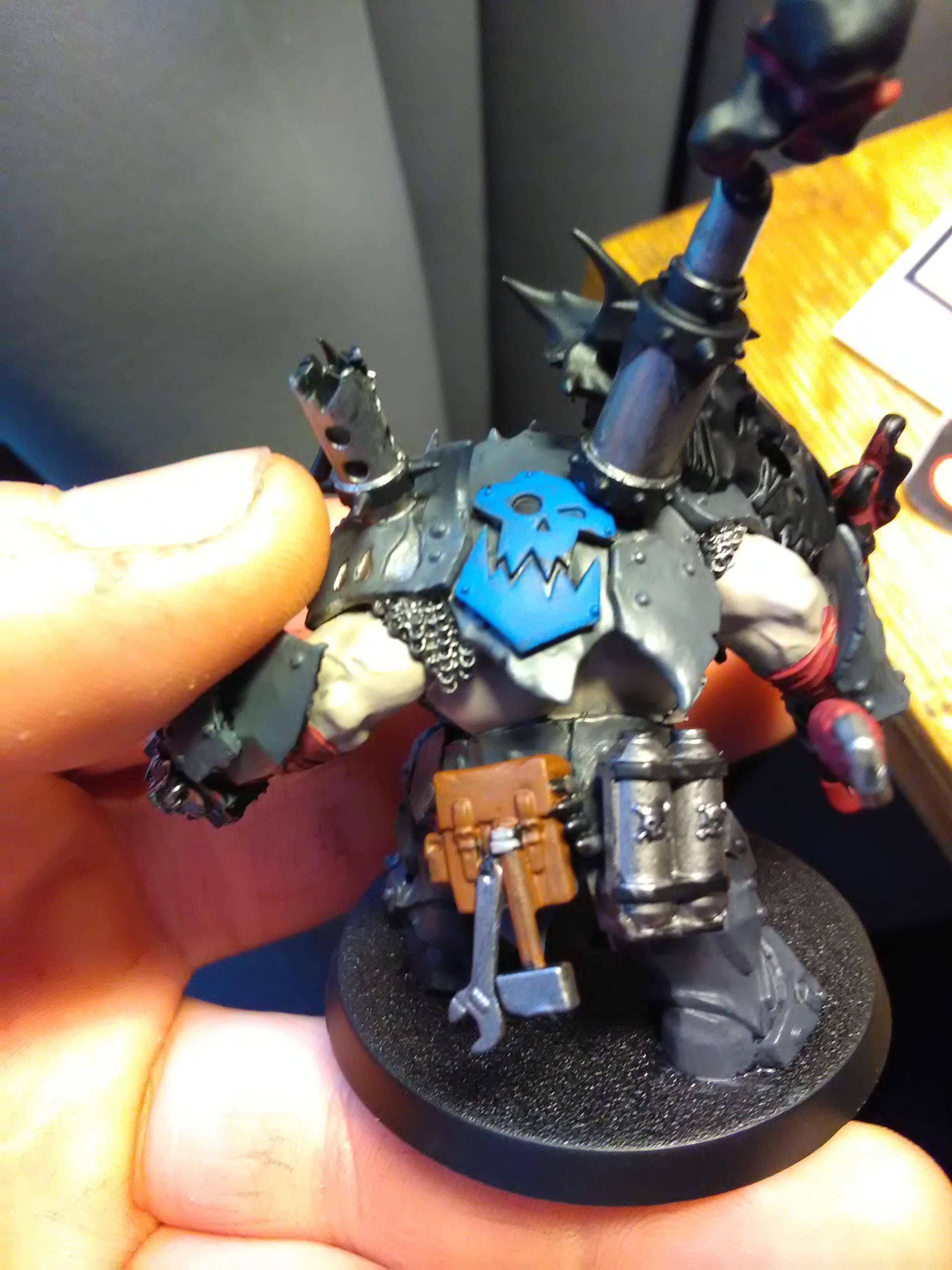 Orks, wip warboss tool belt and back