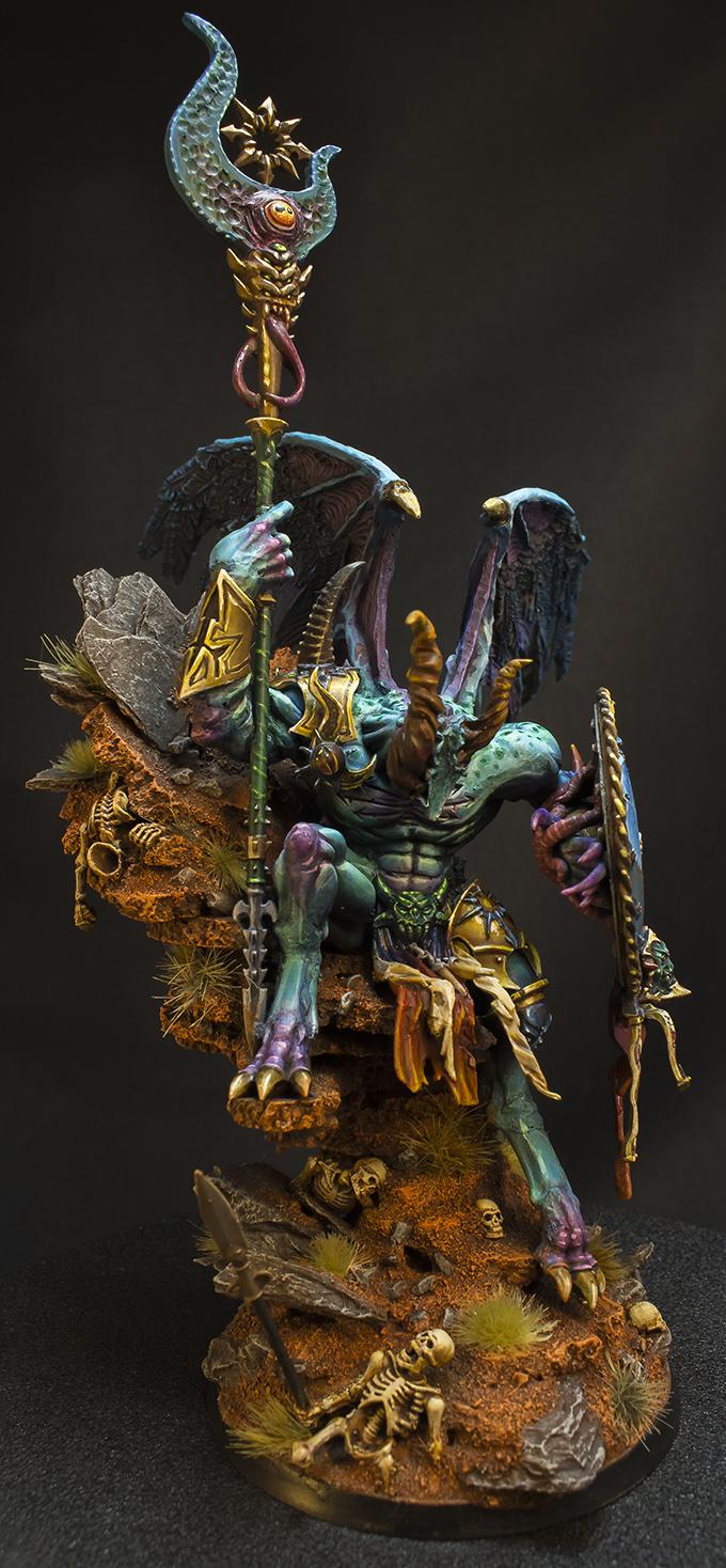 Age Of Sigmar, Chaos, Conversion, Daemons, Freehand, Mirror, Prince, The Teal Prince, Tzeentch