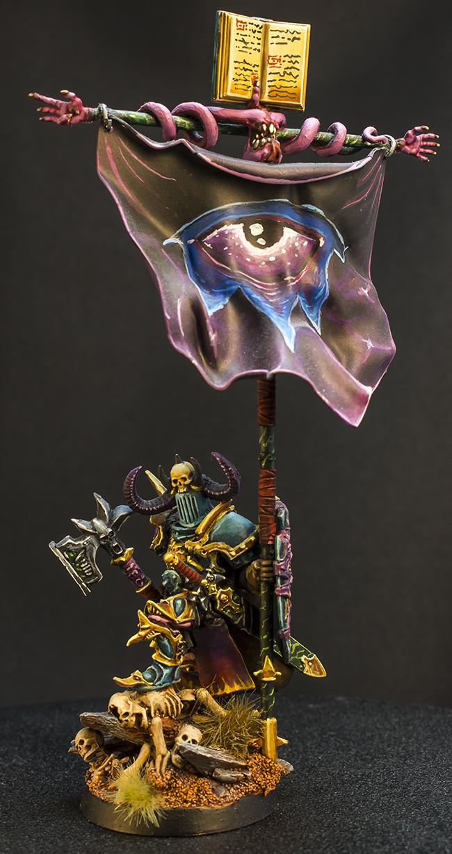 Chaos, Conversion, Freehand, Harry The Hammer, Hero, Lord, Standard, Standard Bearer, Tzeentch, Wartiors Of Chaos