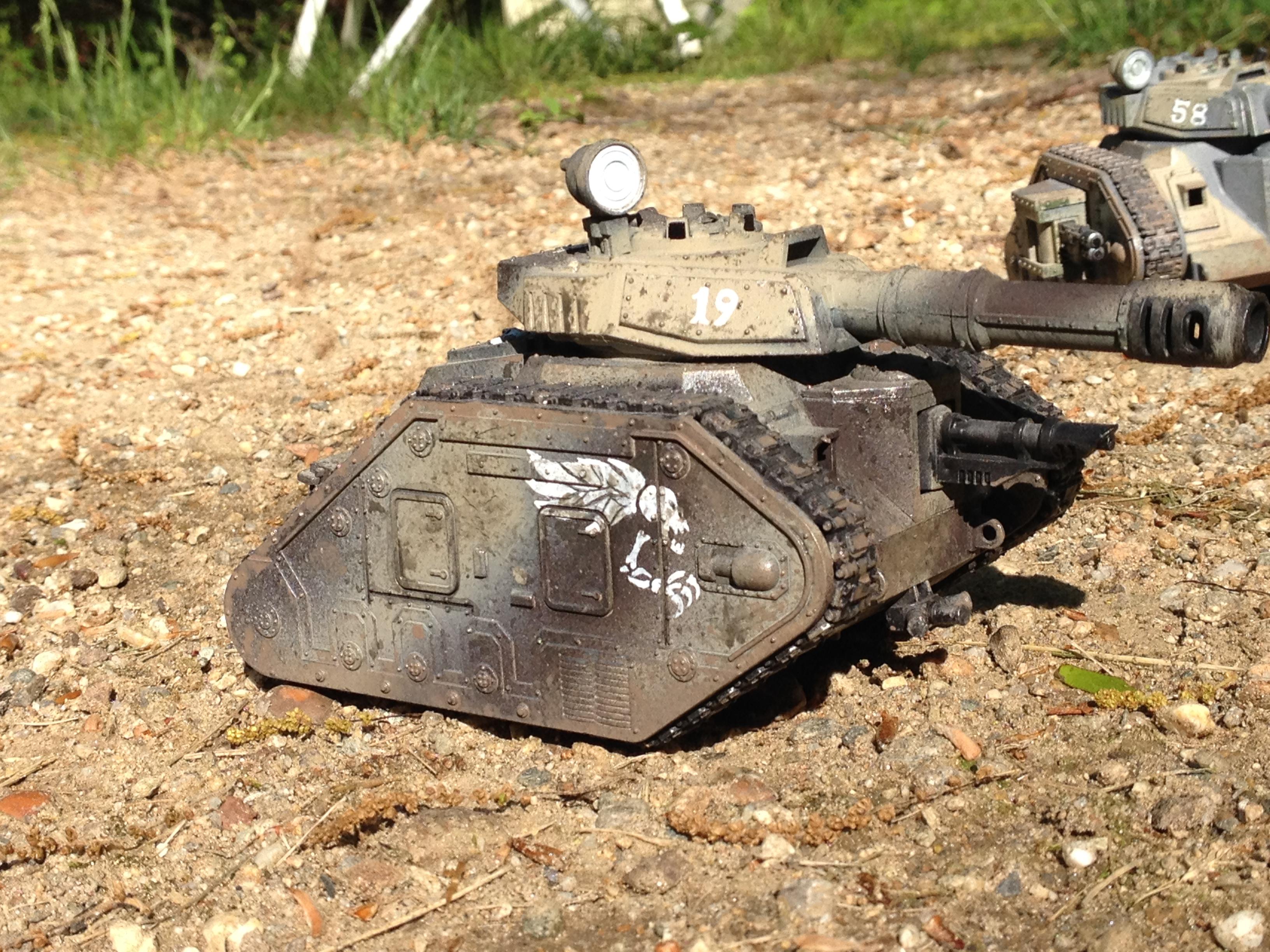 Astra Militarum, Cannon, Desert, Imperial Guard, Leman Russ, Russ, Tank, Vanquisher, Weathered