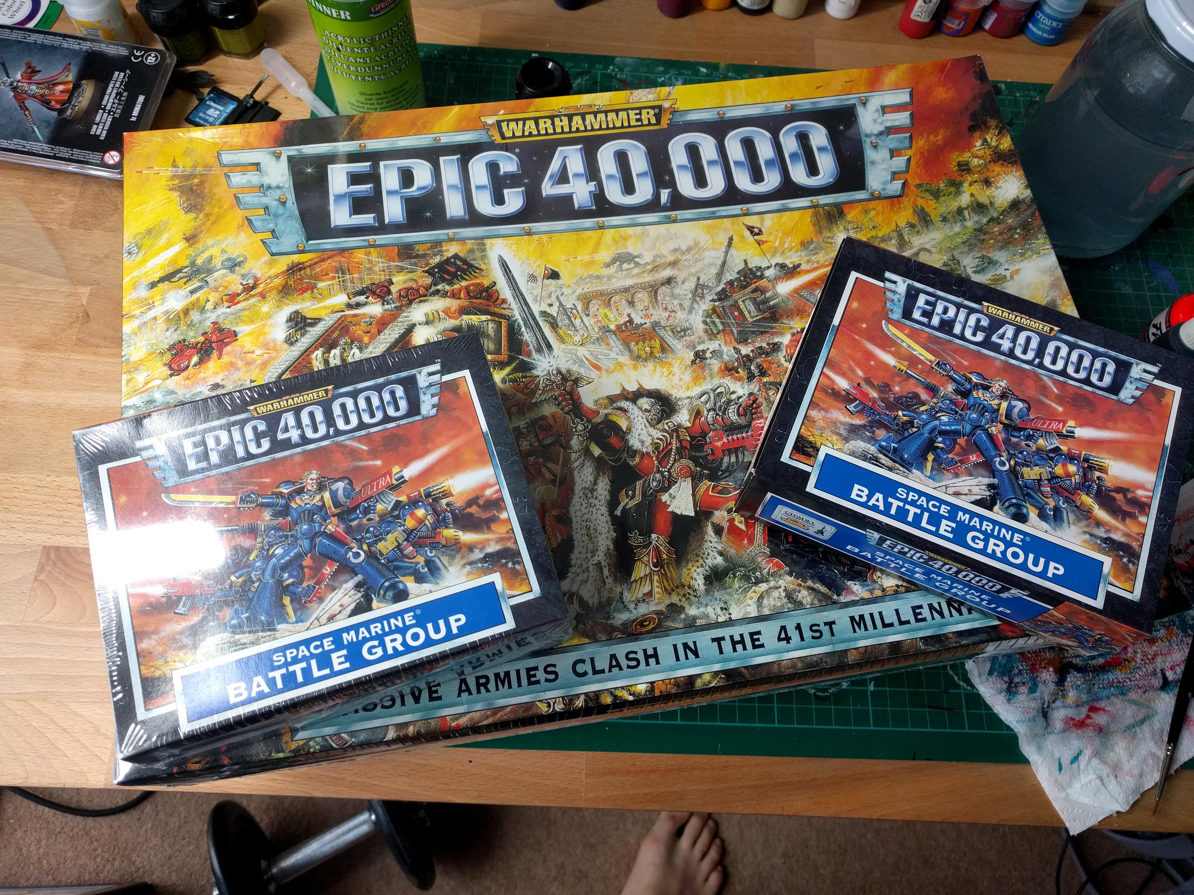 Epic, Epic 40k, Epic Box Set, Orks, Space Marines, Warhammer 40,000, Warhammer Fantasy