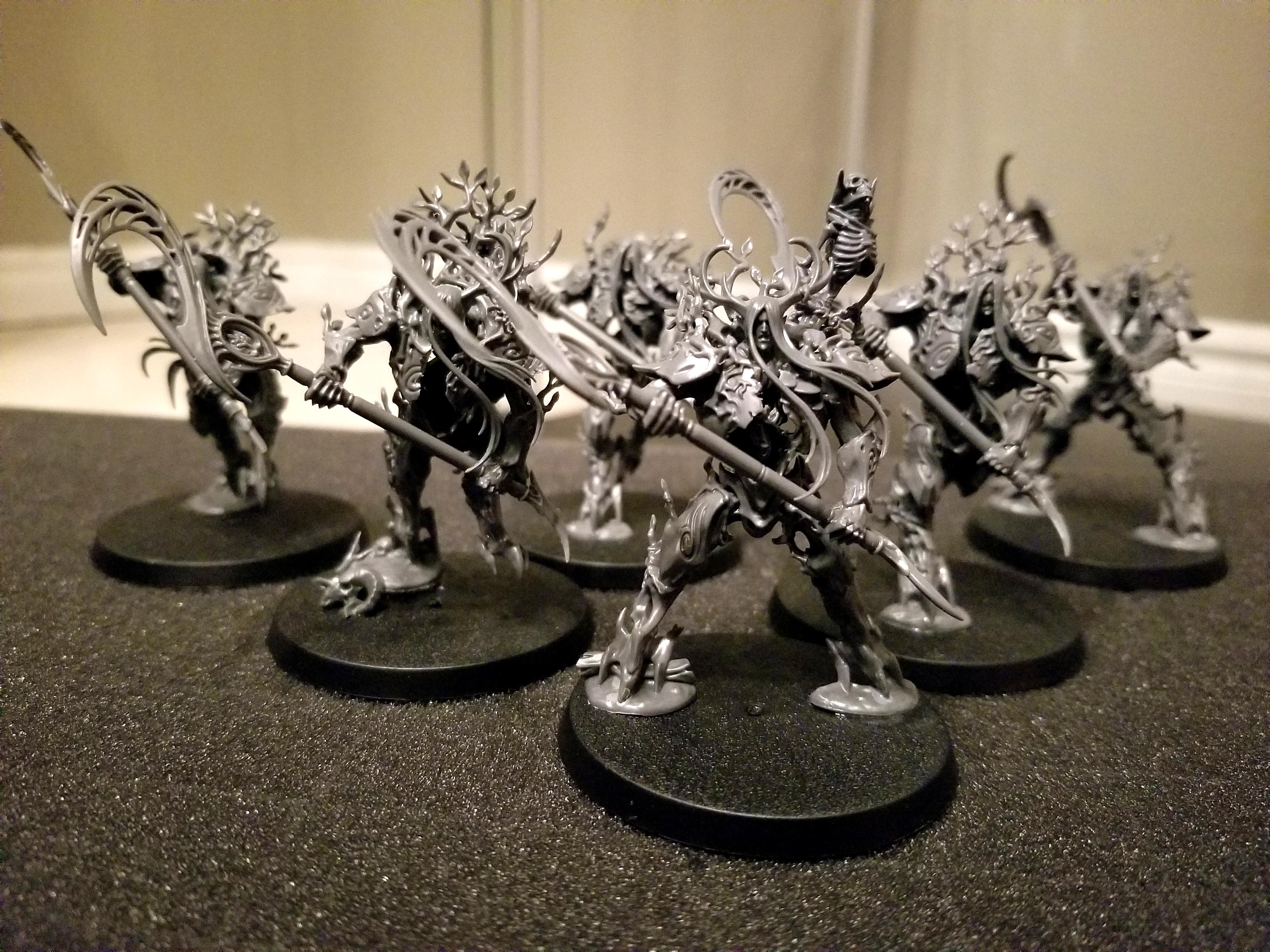 Conversion, Fabulous Hair, Greenstuff, Kitbash, Kurnoth Hunter, Revenant, Sylvaneth, Unpainted, Work In Progress