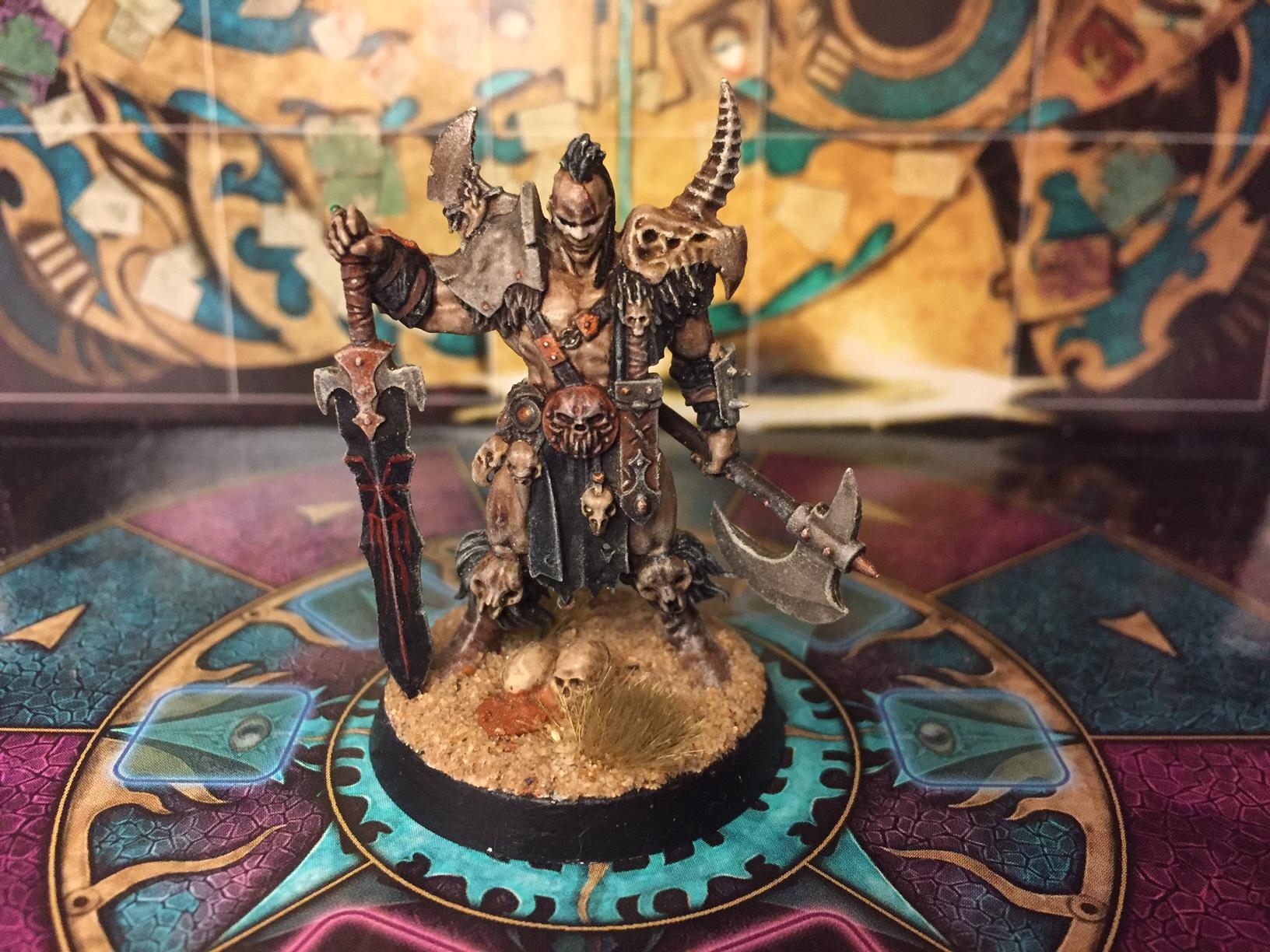 Age Of Sigmar, Barbarian, Chaos, Citadel Paints, Drybrush, Freehand, Silver Tower, Warhammer Fantasy, Warhammer Quest