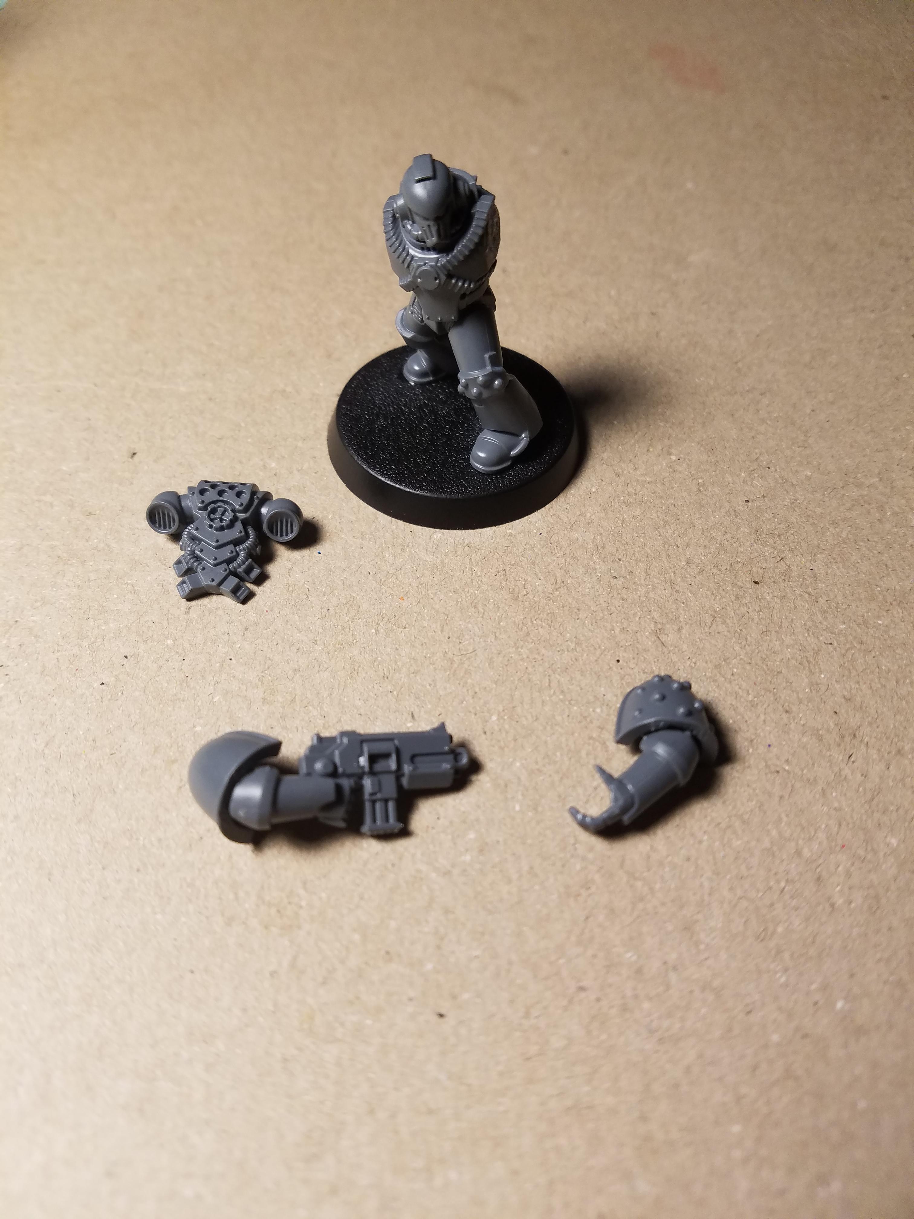 MkIV Tactical Marine in the subassembly state, awating Primer