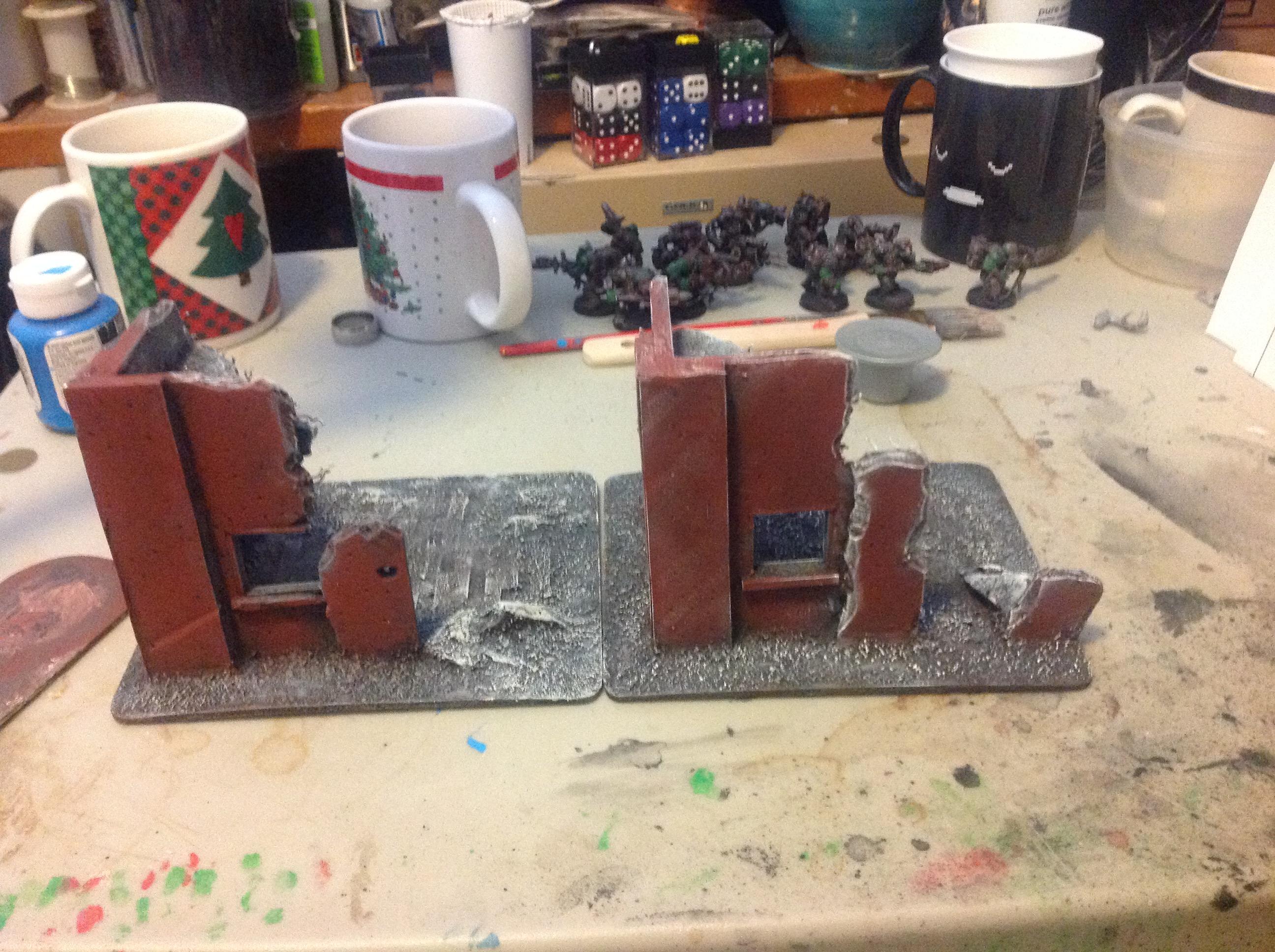 Blue, Corner, Infinity, Orcs, Orks, Pip, Red, Terrain, Waaazag, Warhammer 40,000