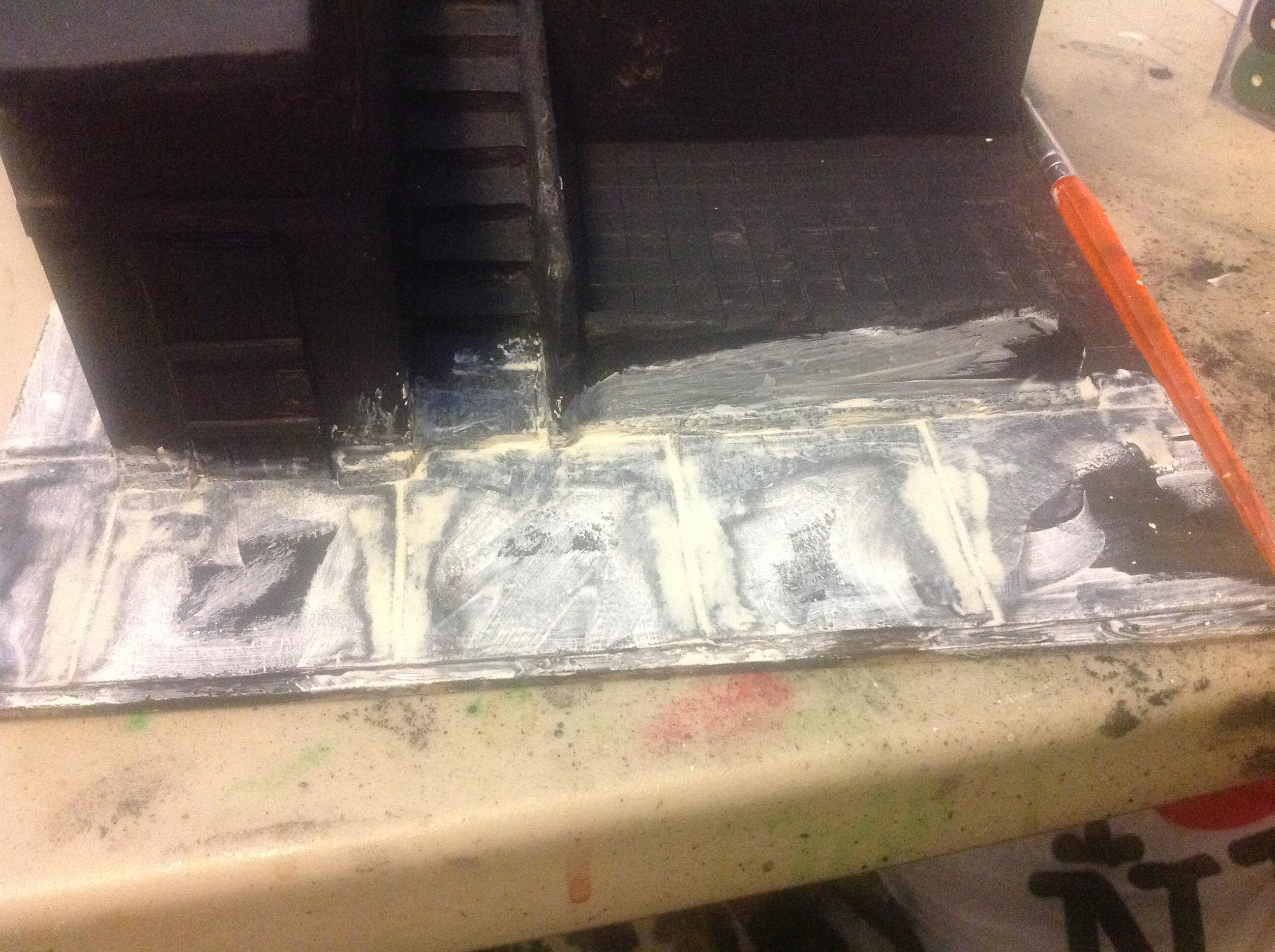 Basecoat, Black, Grout, Infinity, Pip, Primered, Sidewalk, Terrain, Waaazag, Warhammer 40,000, Work In Progress