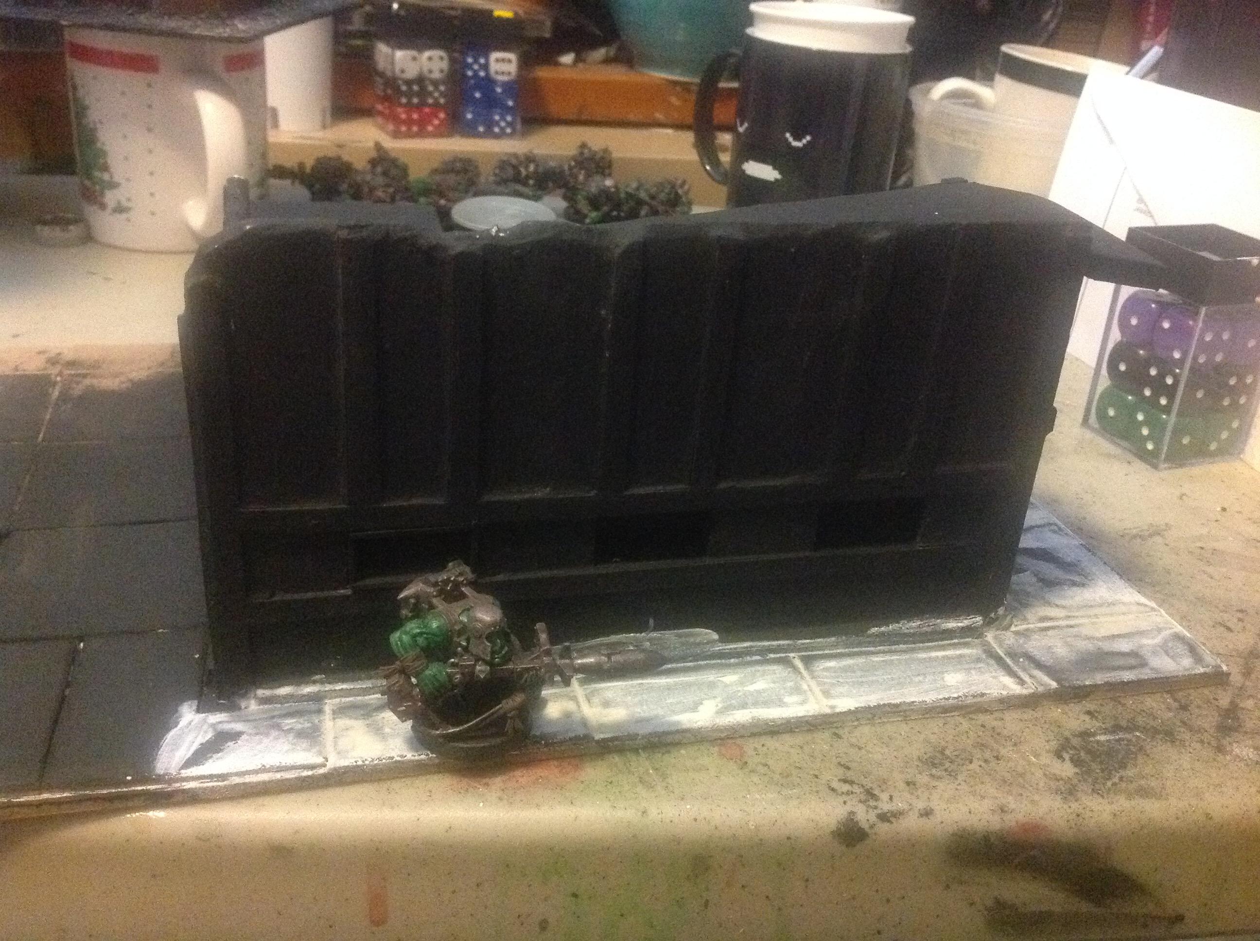 Basecoat, Black, Grout, Infinity, Pip, Primered, Sidewalk, Terrain, Waaazag, Warhammer 40,000, Work In Progress