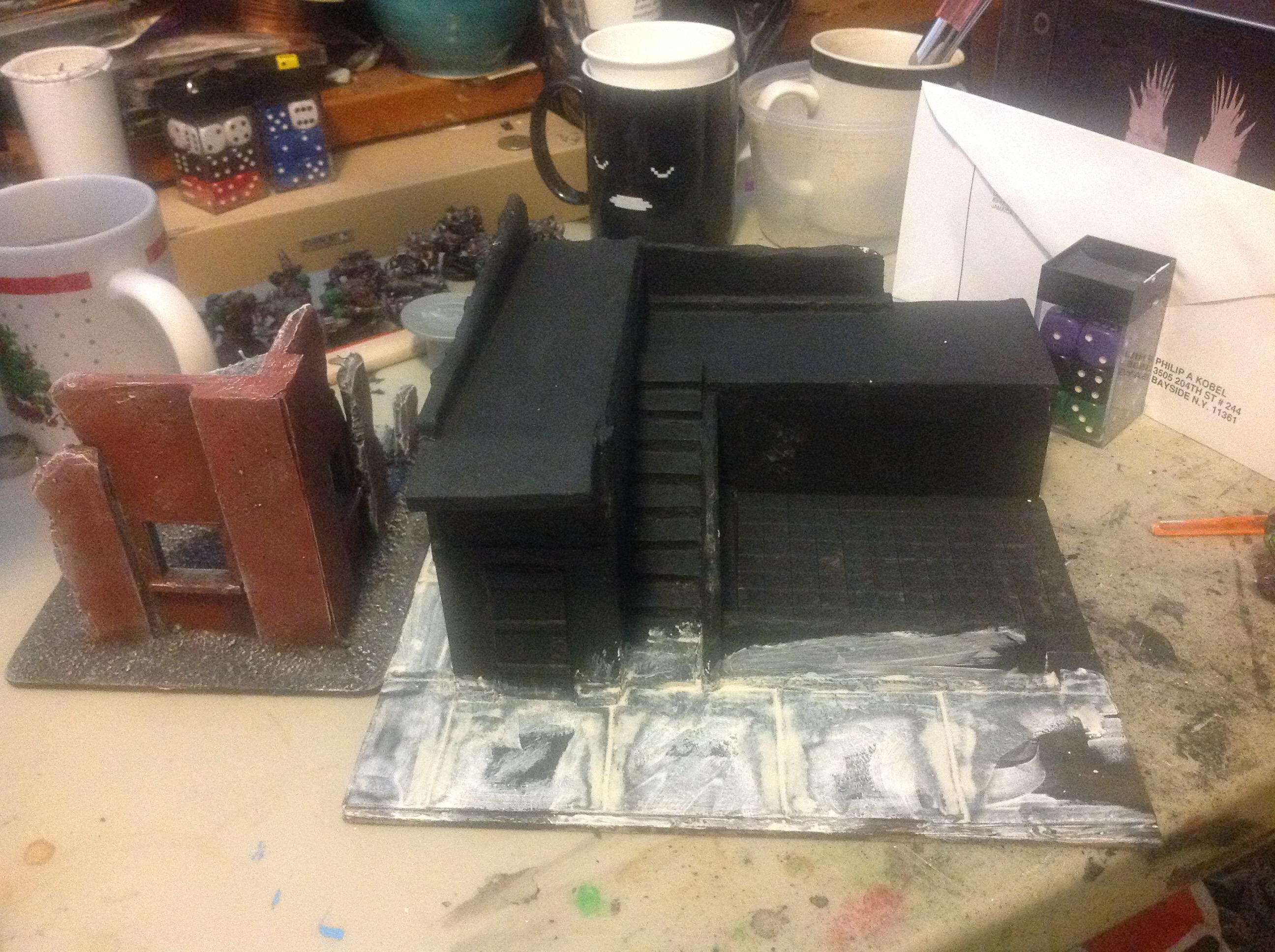 Basecoat, Black, Grout, Infinity, Pip, Primered, Sidewalk, Terrain, Waaazag, Warhammer 40,000, Work In Progress