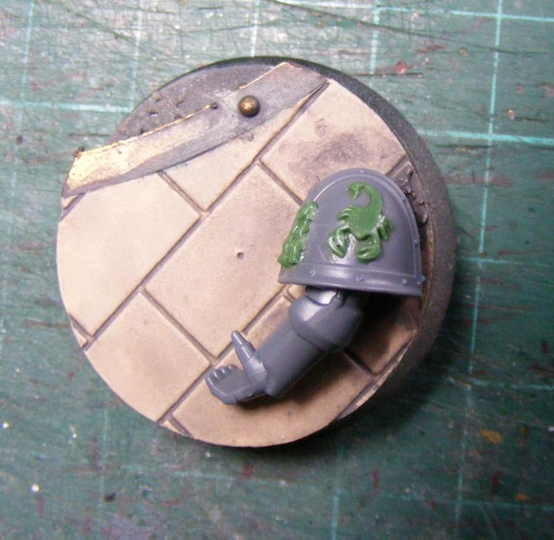 red scorpion logo sculpt WIP