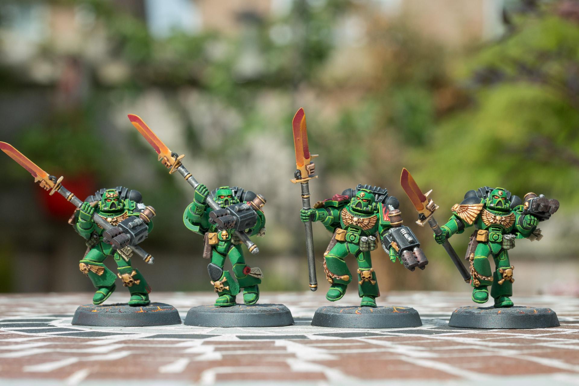 Conversion, Green, Honour Guard, Salamanders, Space Marines, Veteran, Warhammer 40,000