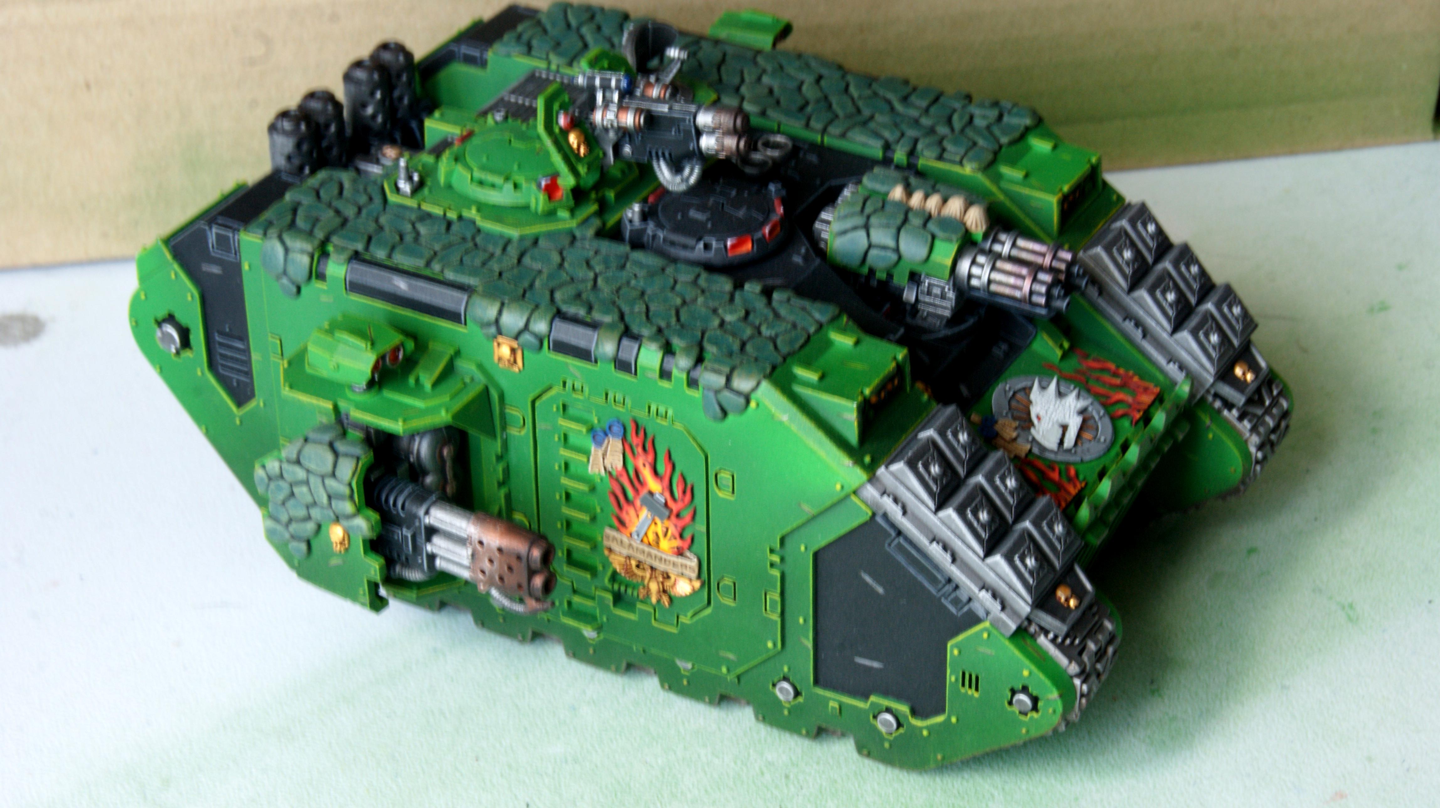 Green, Greenstuff, Land Raider, Redeemer, Salamanders, Space Marines, Warhammer 40,000