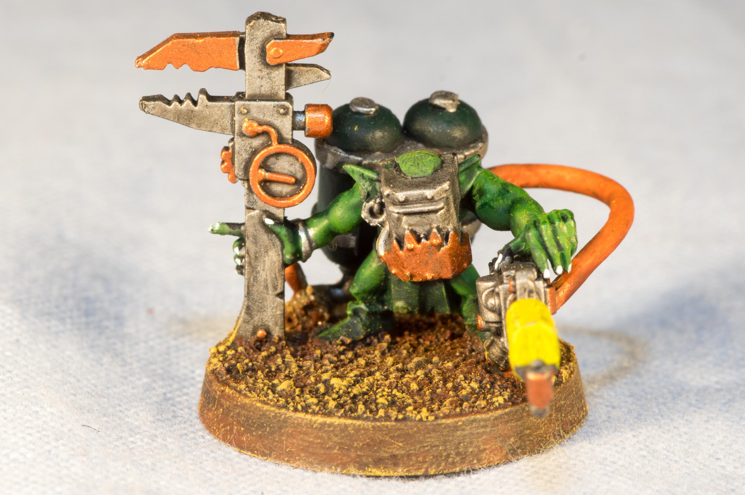 Grots, Orks, Converted veteran with flamer