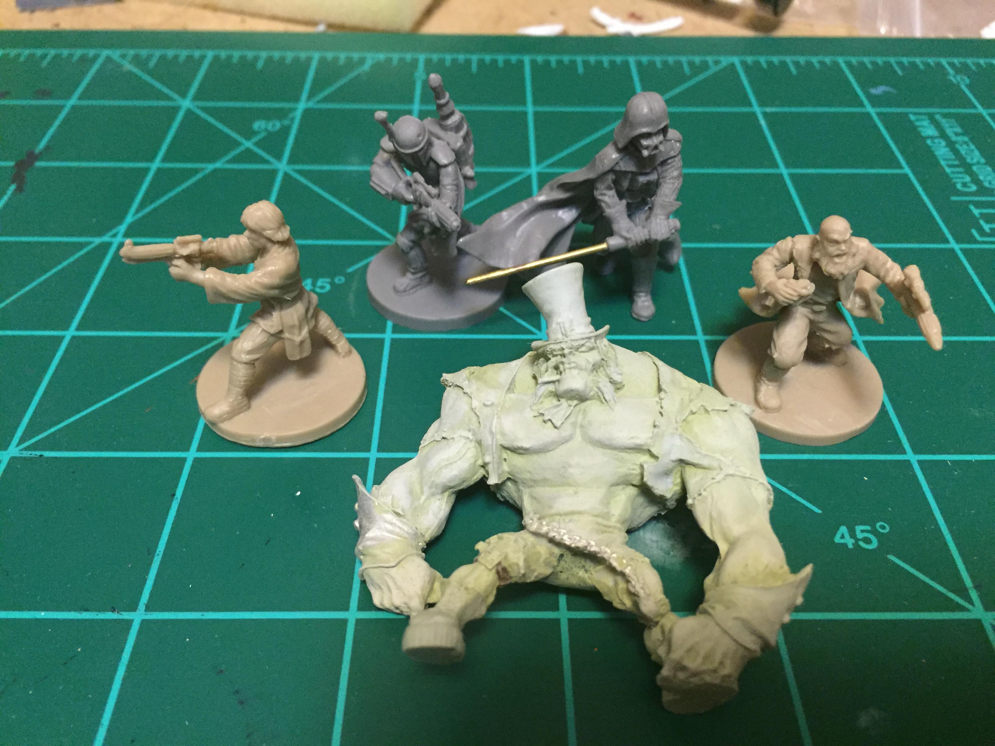 Avatar, Boba Fett, Imperial Assault, Luke Skywalker, Malifaux, Resserectionist, Seamus, Star Wars, Vader, Work In Progress