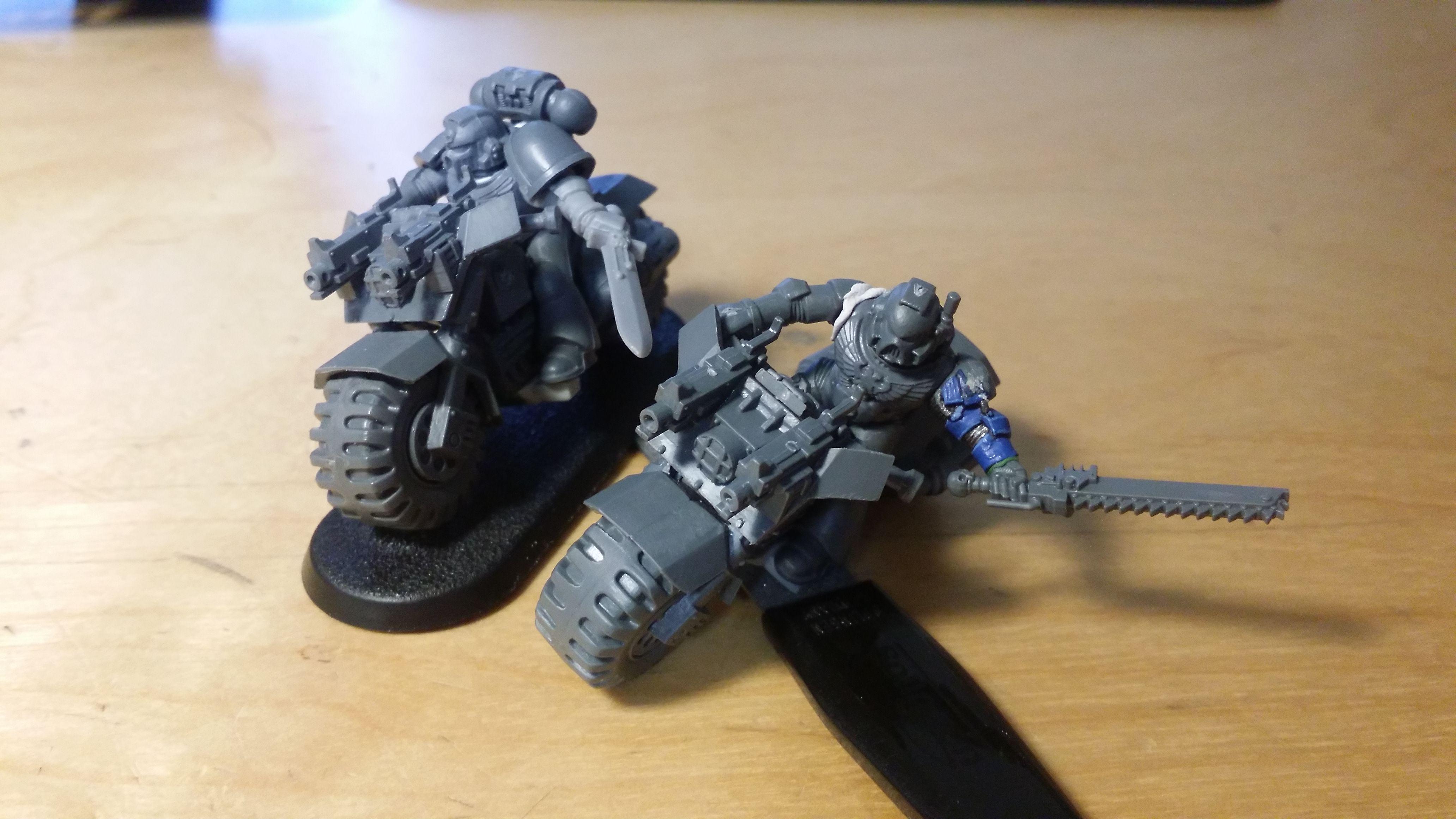 Assault, Bike, Cast, Chainsword, Conversion, Custom, Kitbash, Mold, Scouts, Space Marines, Squad, Ultra, Ultramarines