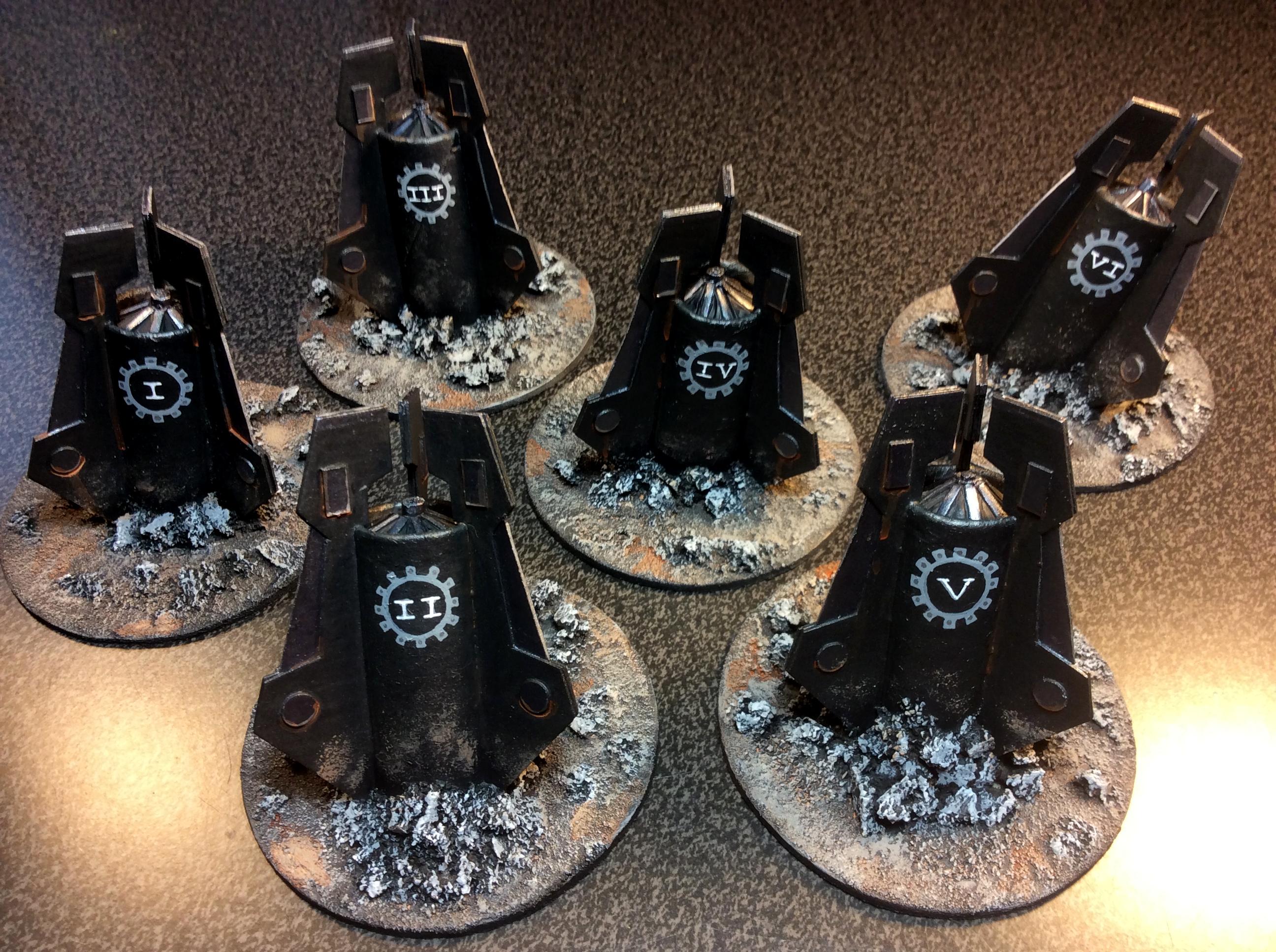 Drop Pod, Homemade, Iron Hands, Objective Marker, Scratch Build